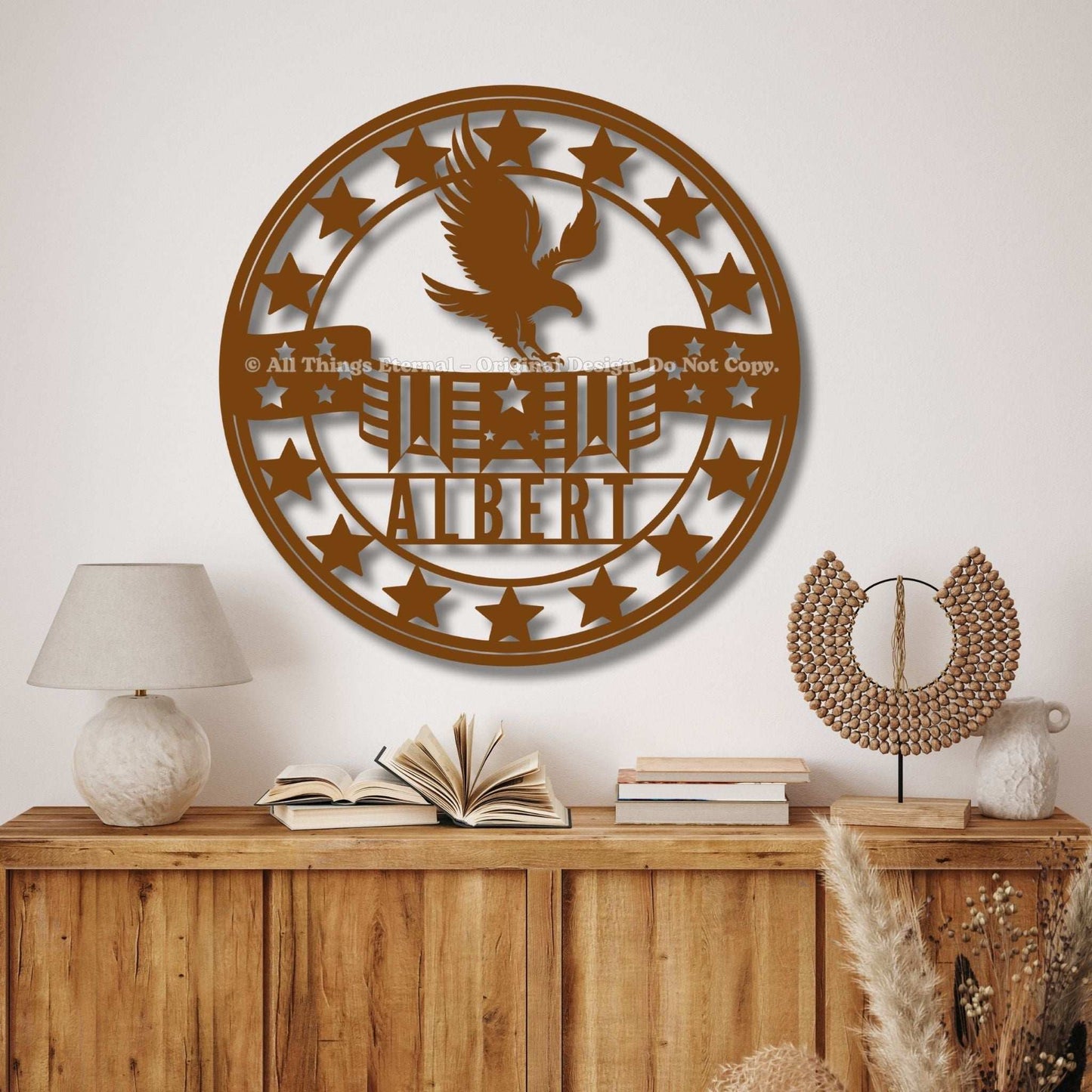 Custom Patriotic Metal Sign- Military Gifts Decor