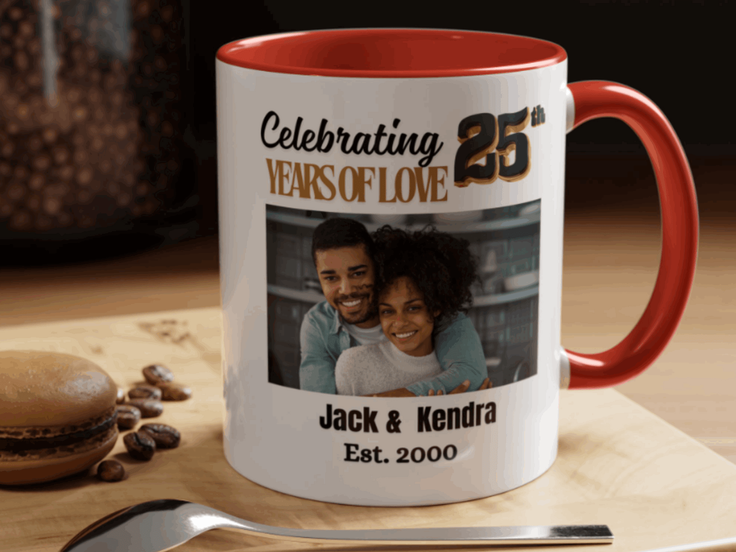 Personalized 25th Wedding  Anniversary Coffee Mug