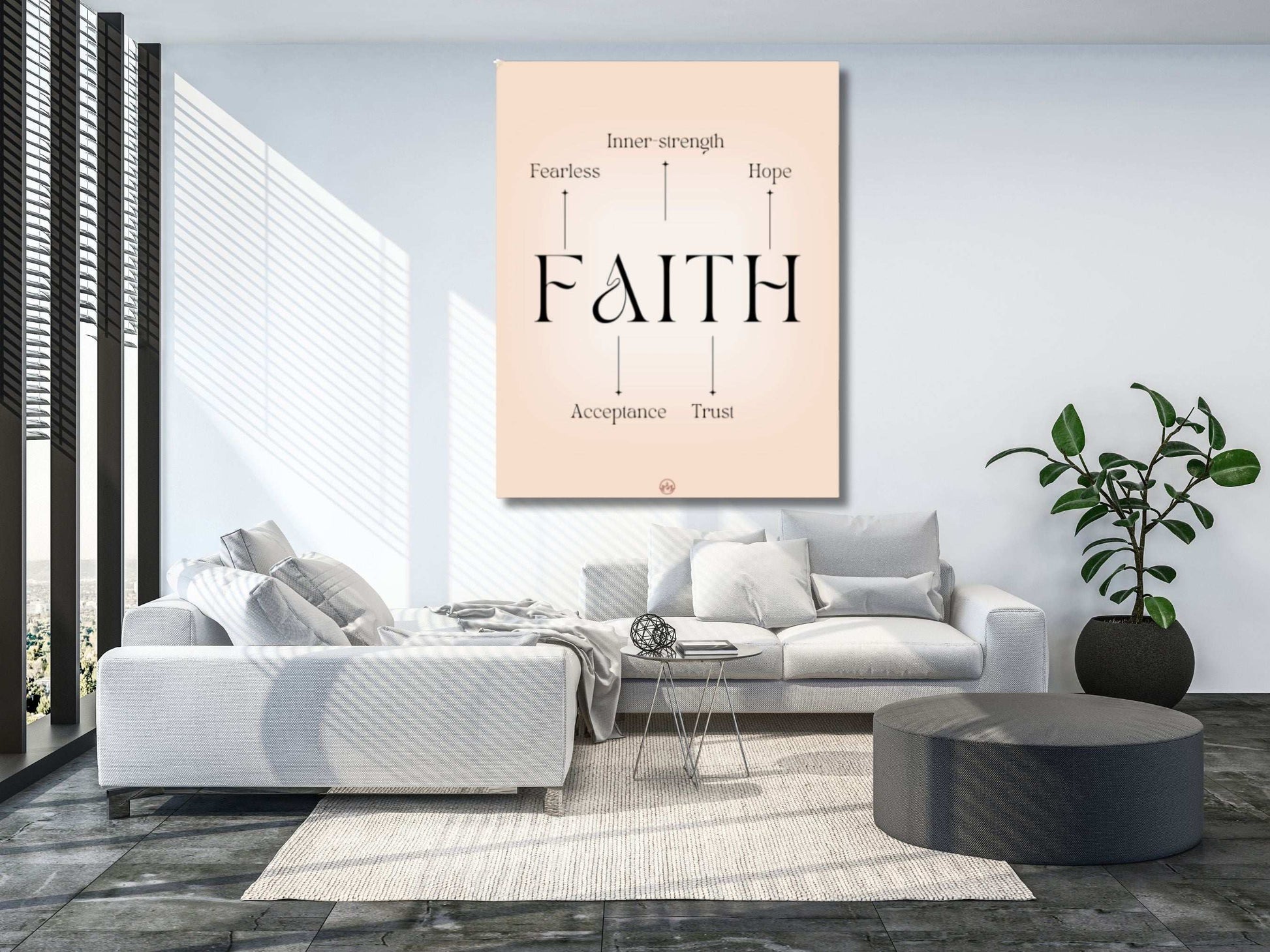 Unframed Faith Wall Art Print – Christian Inspirational Poster Decor