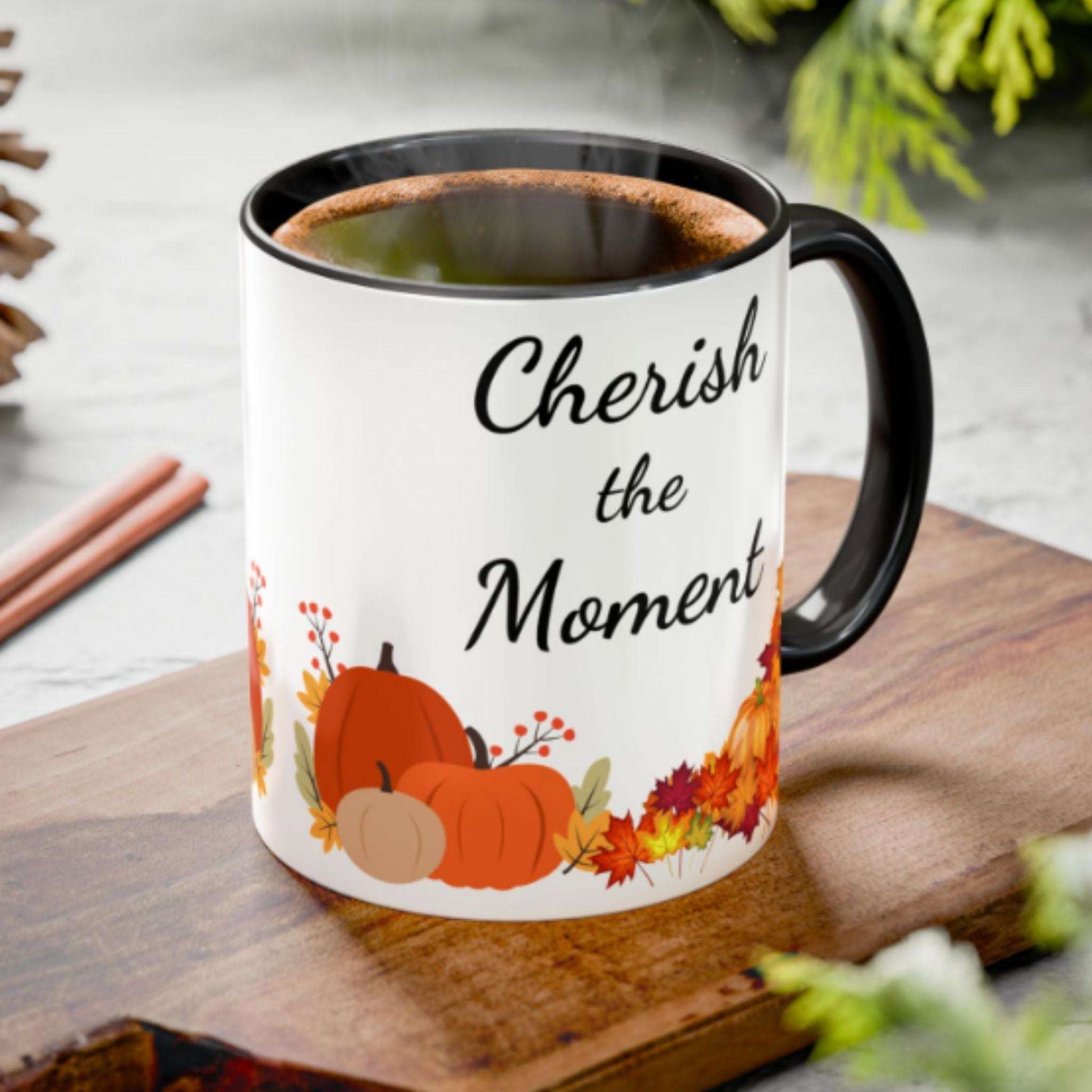 Thanksgiving Pumpkin Coffee Mug – Inspirational Fall Gift for Coffee Lovers