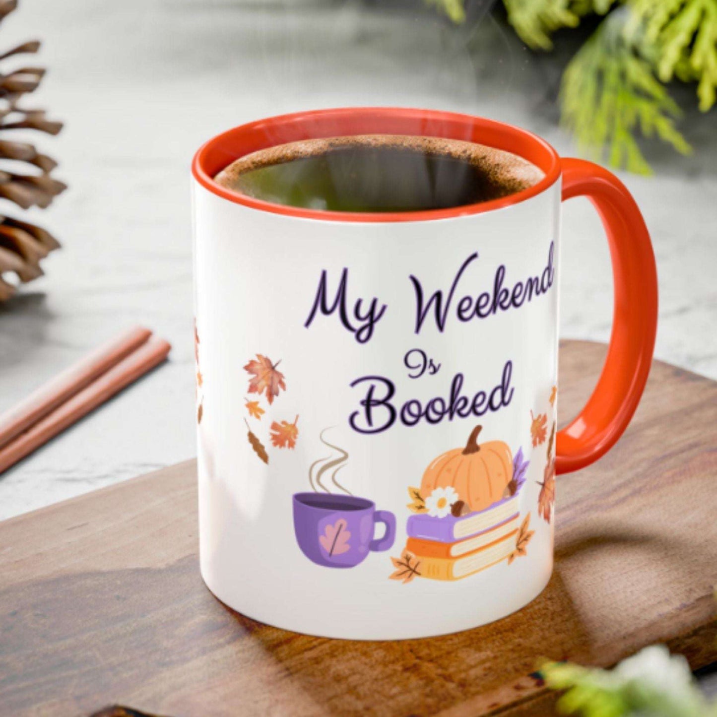 Cozy Fall Mug for Book Lovers – Autumn Reading Gift Coffee Tea Cup