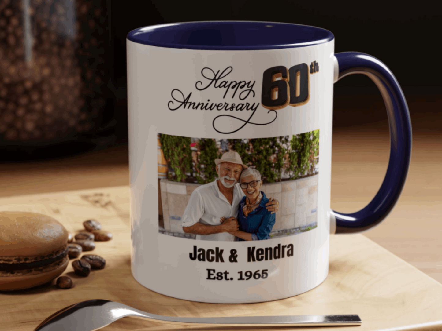 Custom 60th Anniversary Photo Mug Wedding Gifts