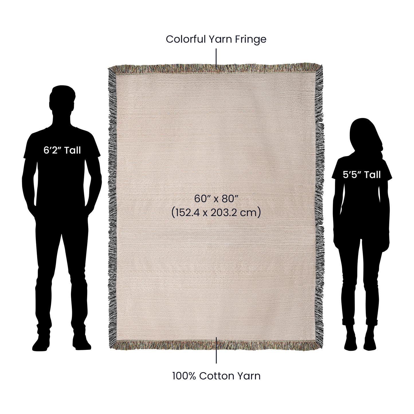 Personalized Horse Photo Woven Blanket with Name & Est Date