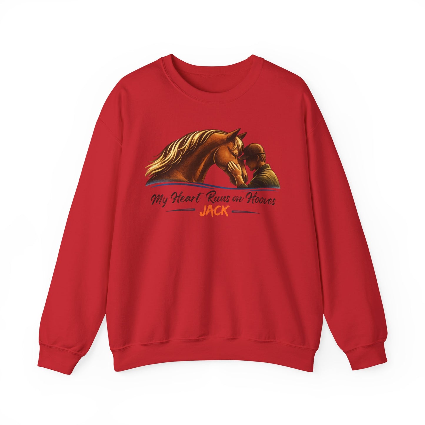 Personalized My Heart Runs on Hooves Sweatshirt for Men