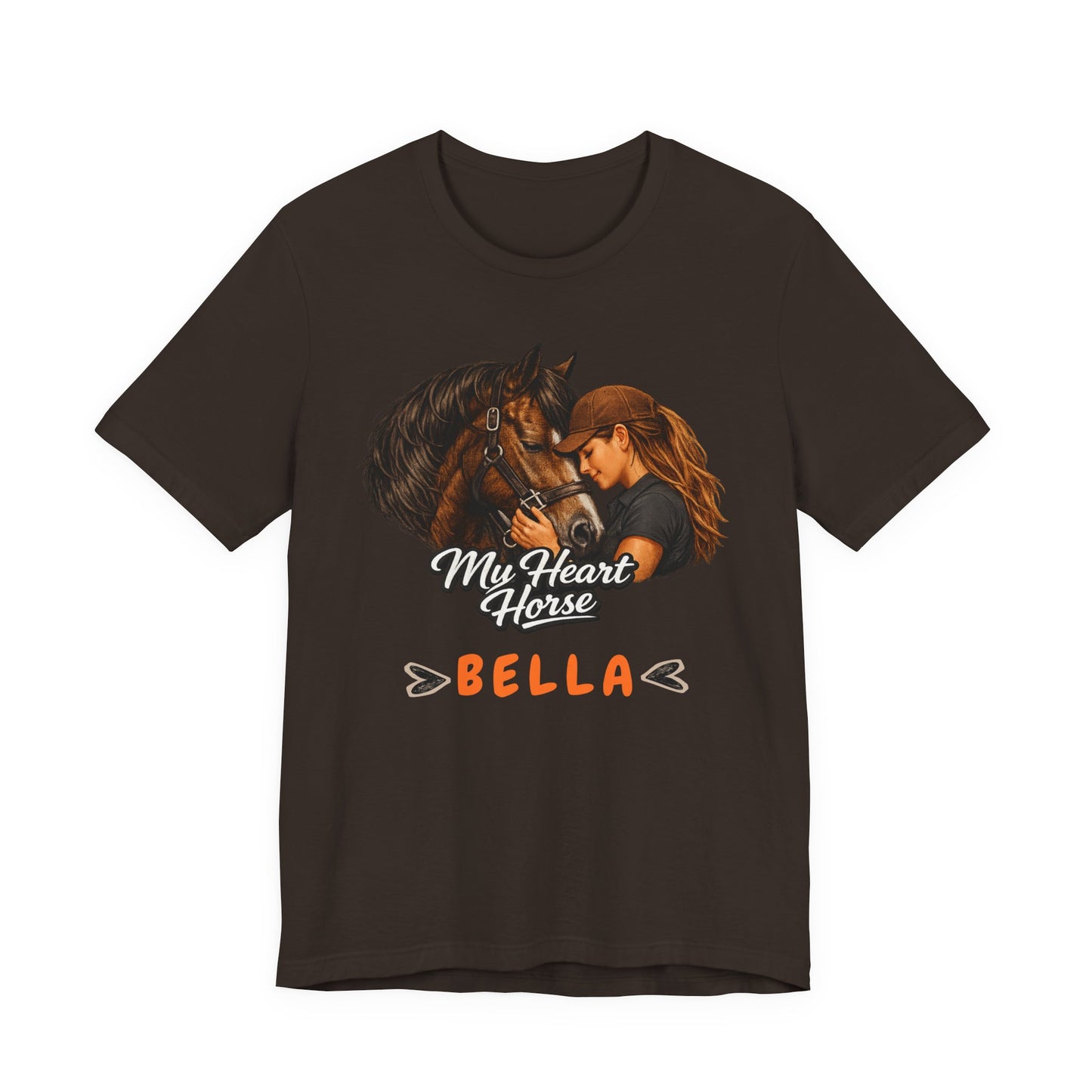 My Heart Horse Bella T-Shirt — Personalized Equestrian Tee