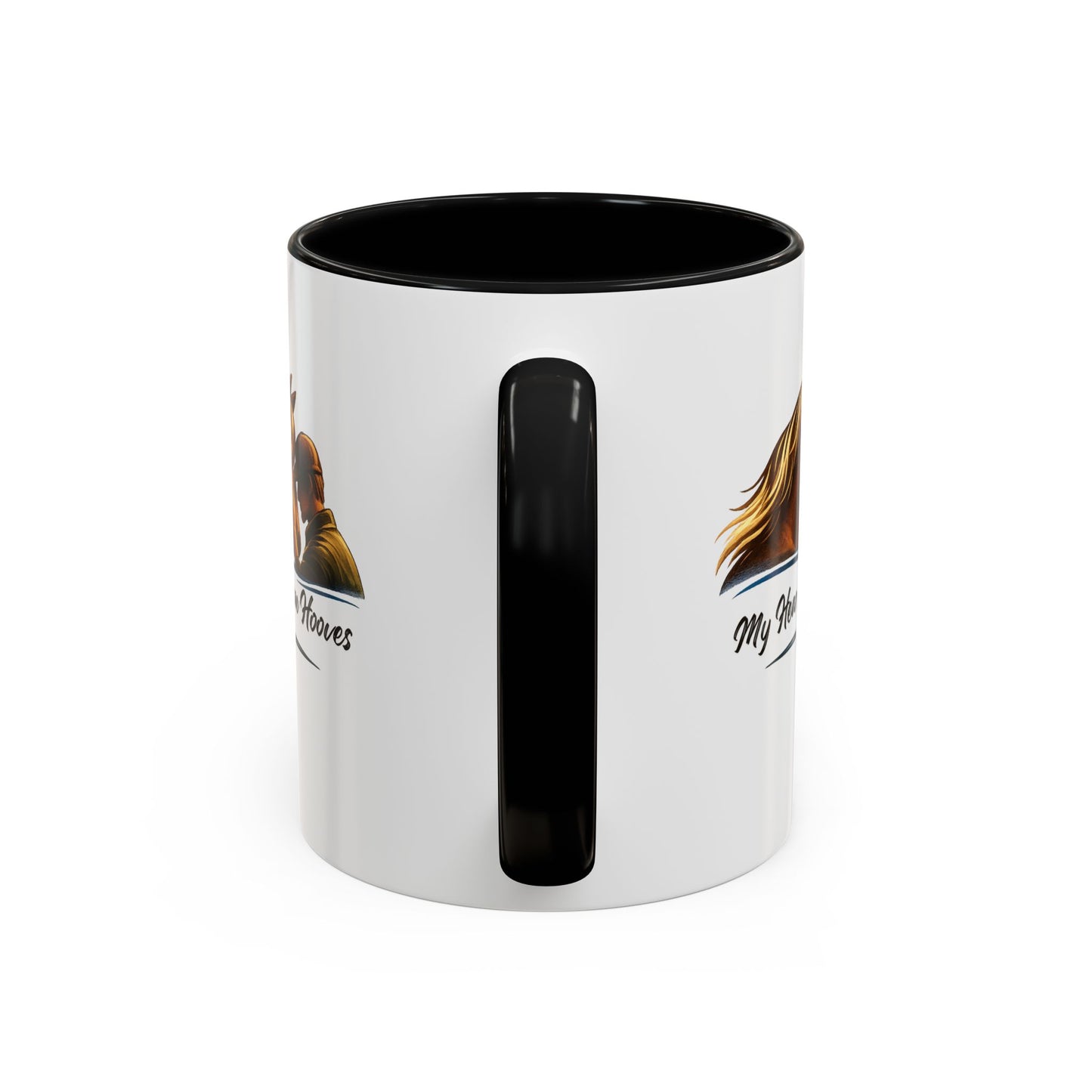 My Heart Runs on Hooves Horse Coffee Mug — Personalized Equestrian Accent Mug