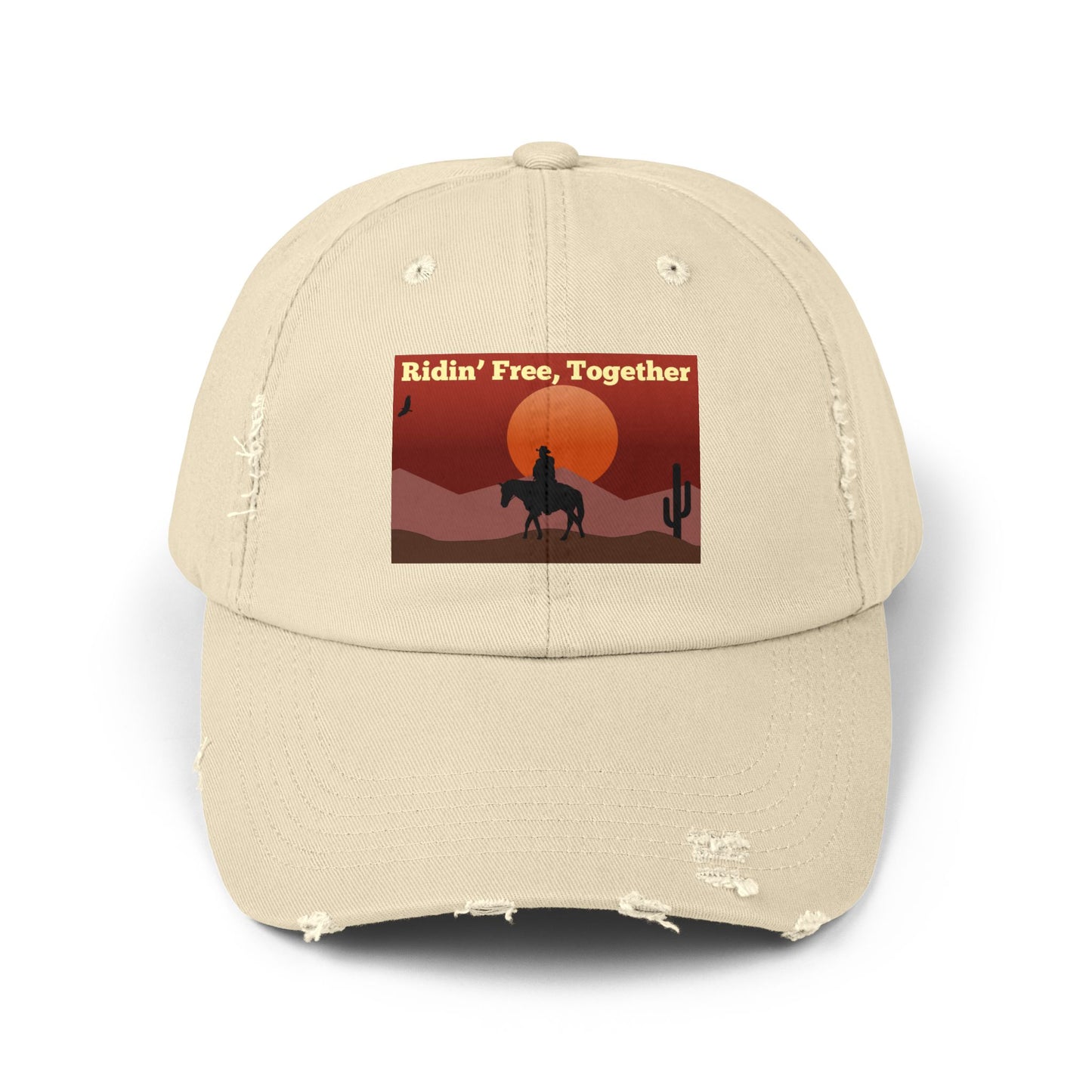 Ridin' Free Together Distressed Vintage Horse Cap