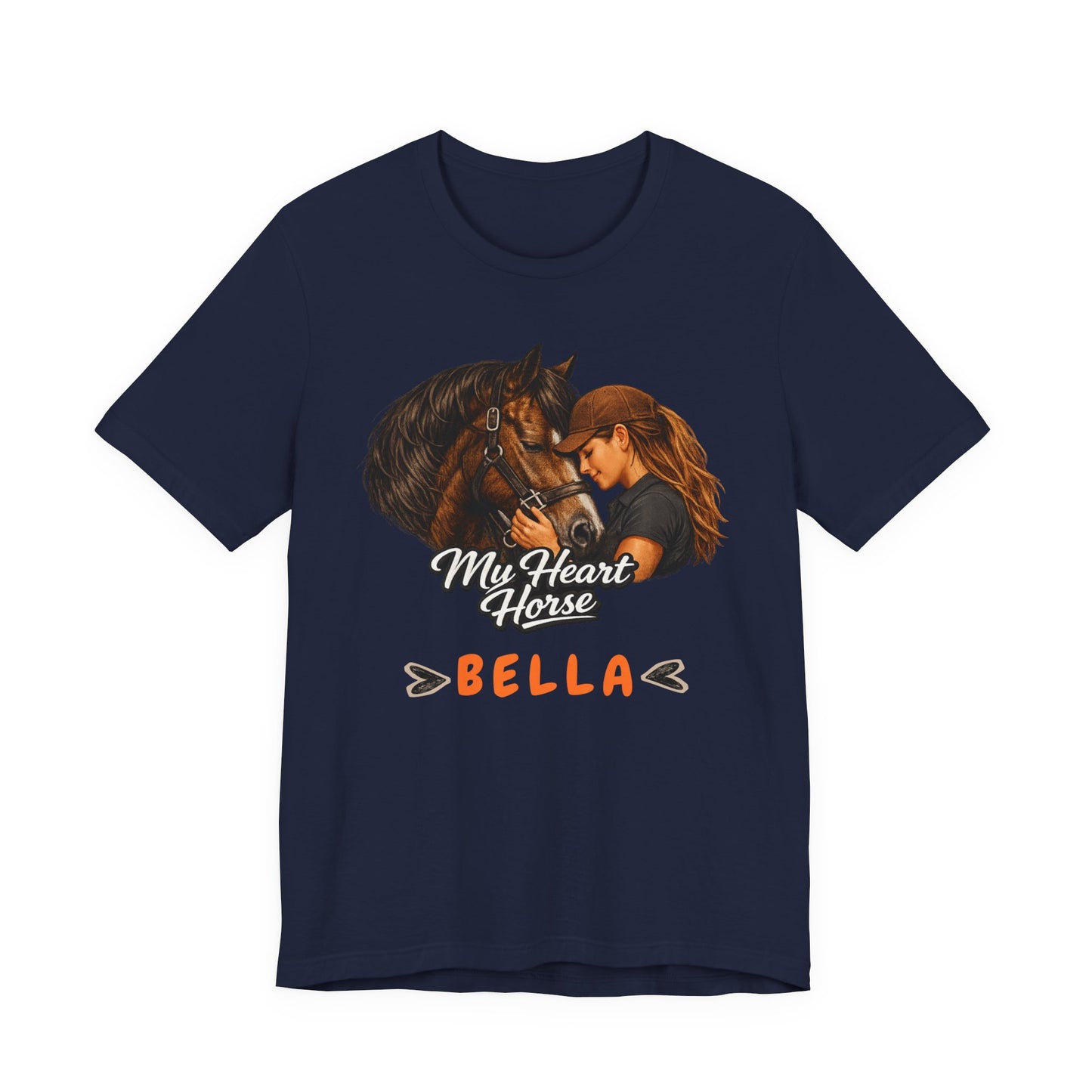 My Heart Horse Bella T-Shirt — Personalized Equestrian Tee