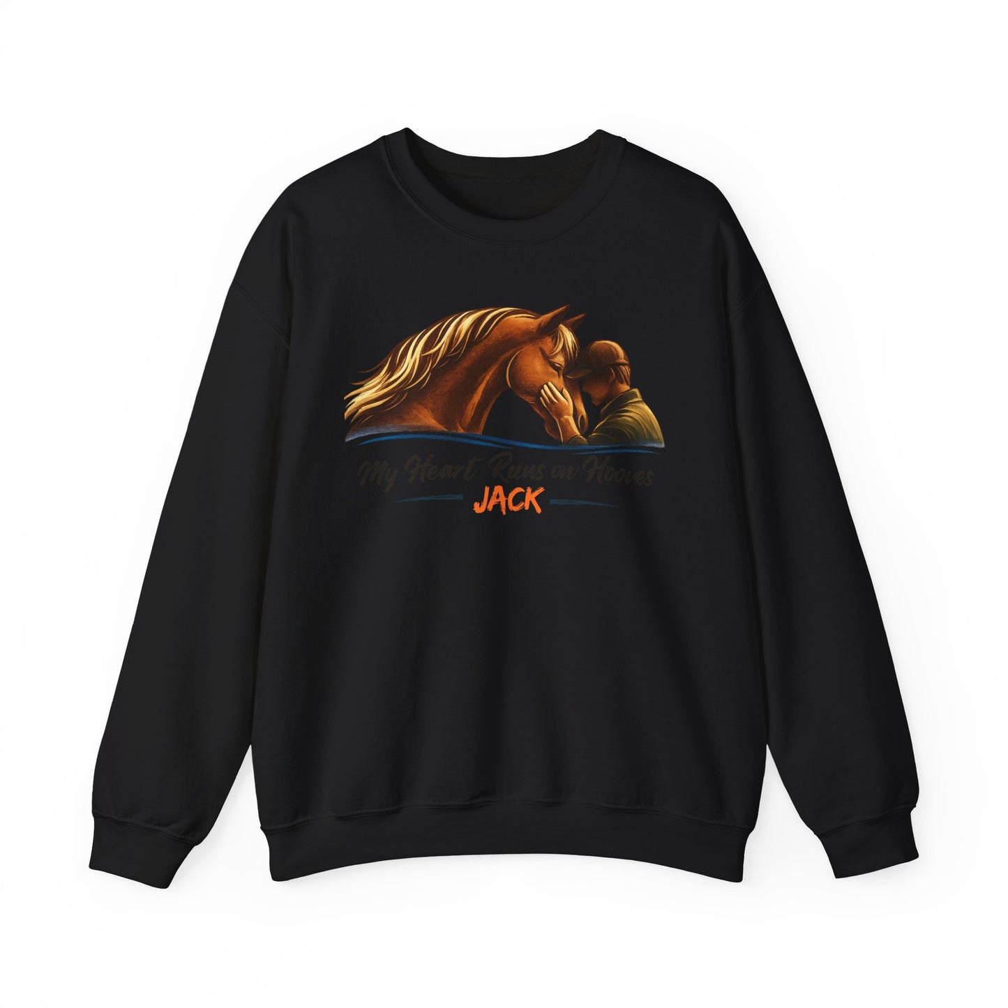 Personalized My Heart Runs on Hooves Sweatshirt for Men