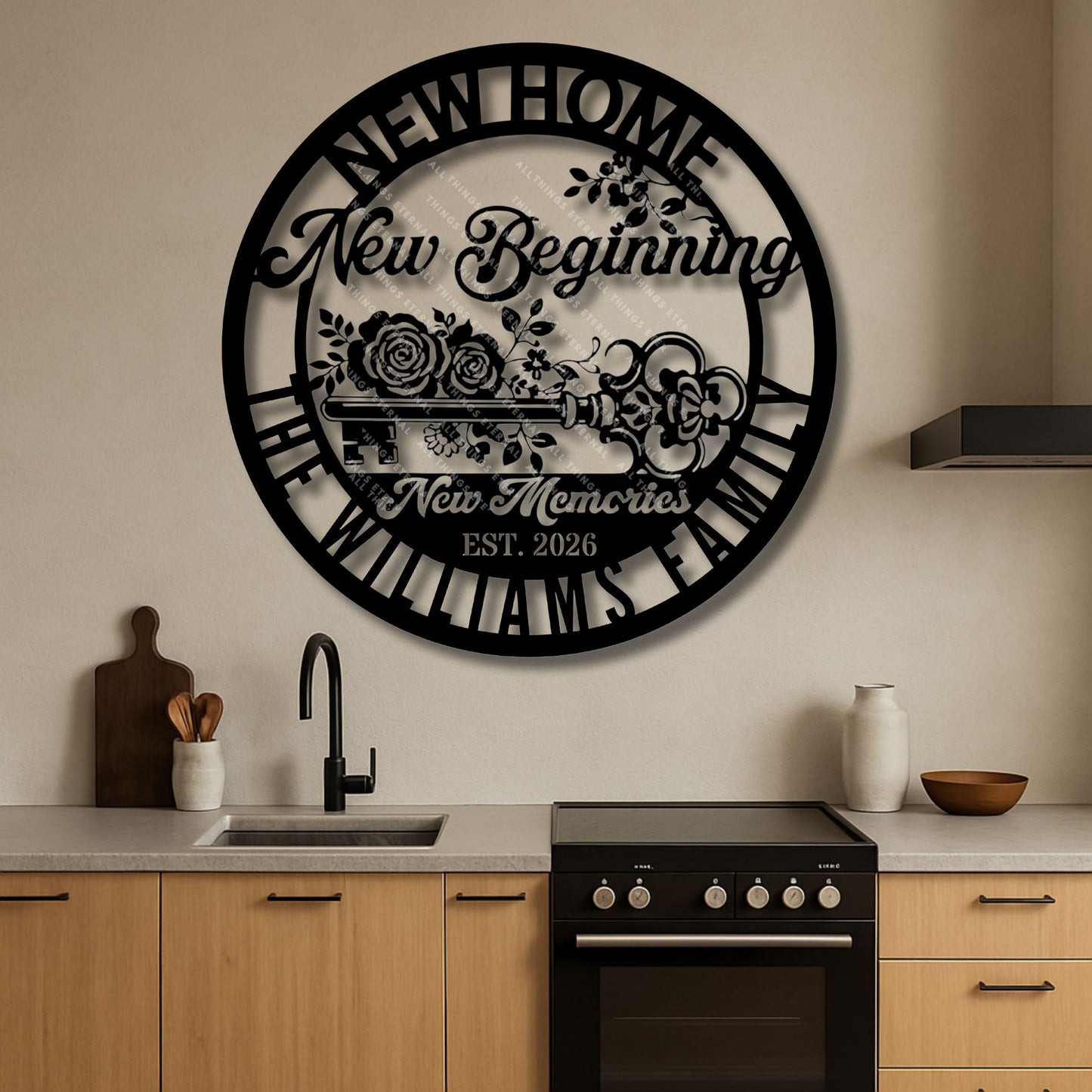 Personalized New Home Metal Sign – Housewarming Gift for New Homeowners