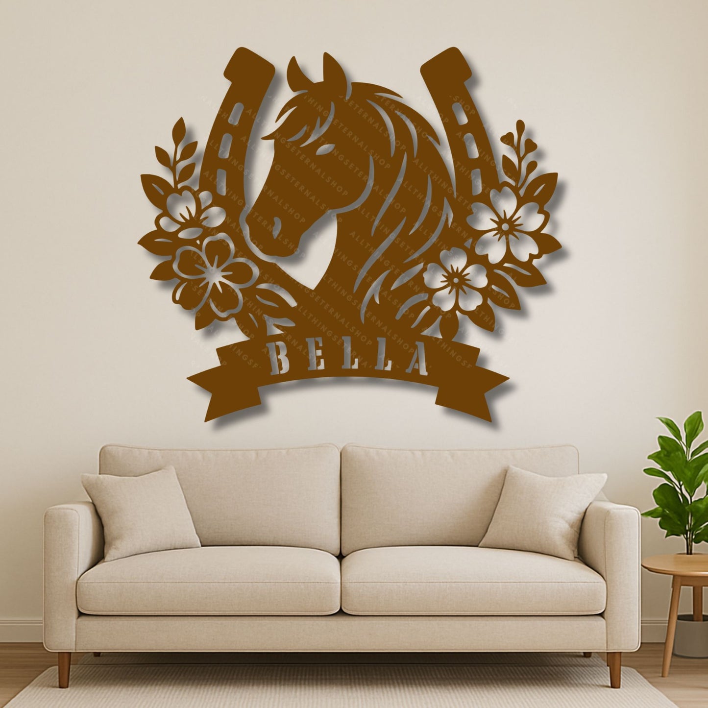 Personalized Horse Stall Name Sign – Custom Metal Horse Name Plaque – Equestrian Barn Decor – Horse Lover Gift