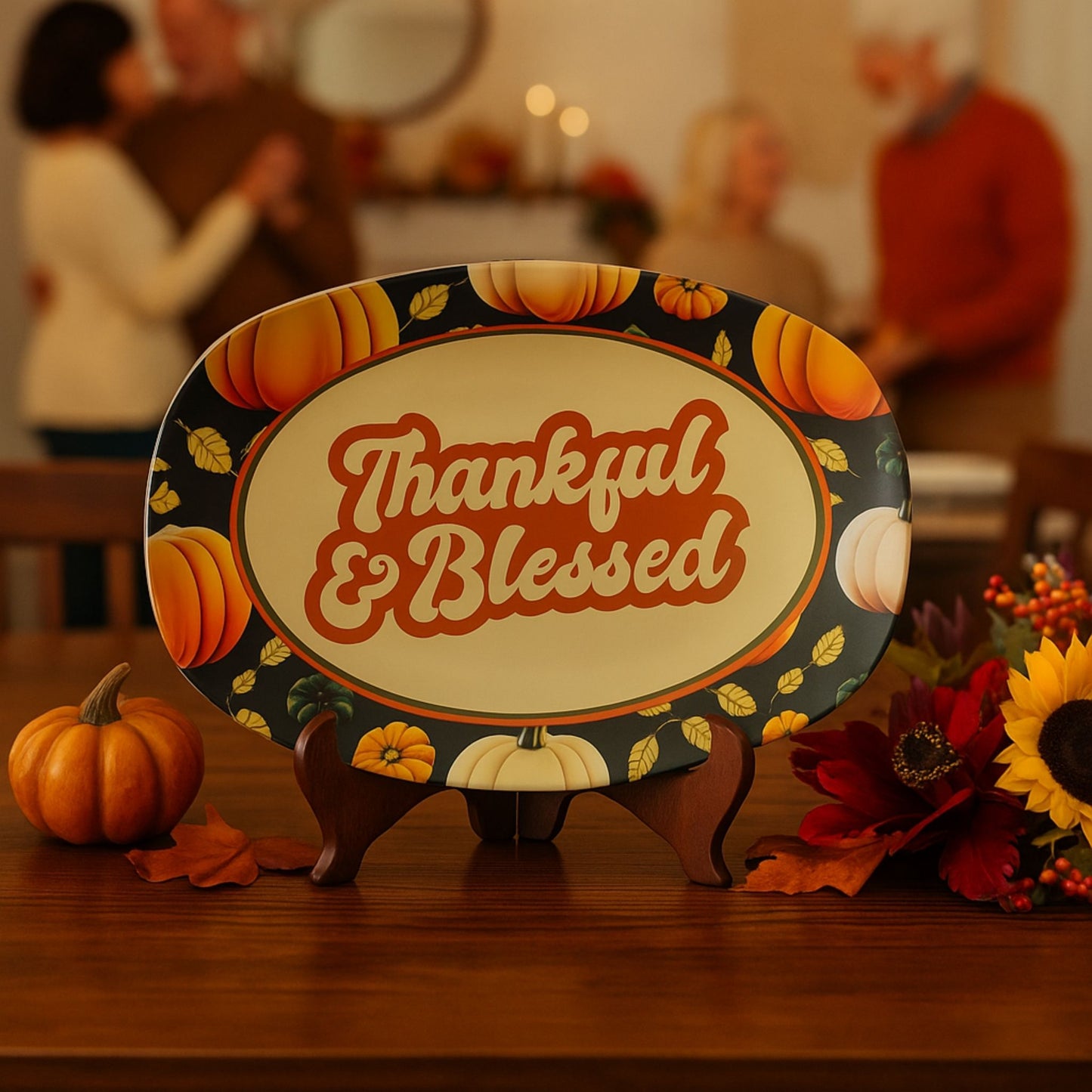 Thankful & Blessed  Serving Platter – Thanksgiving Tray