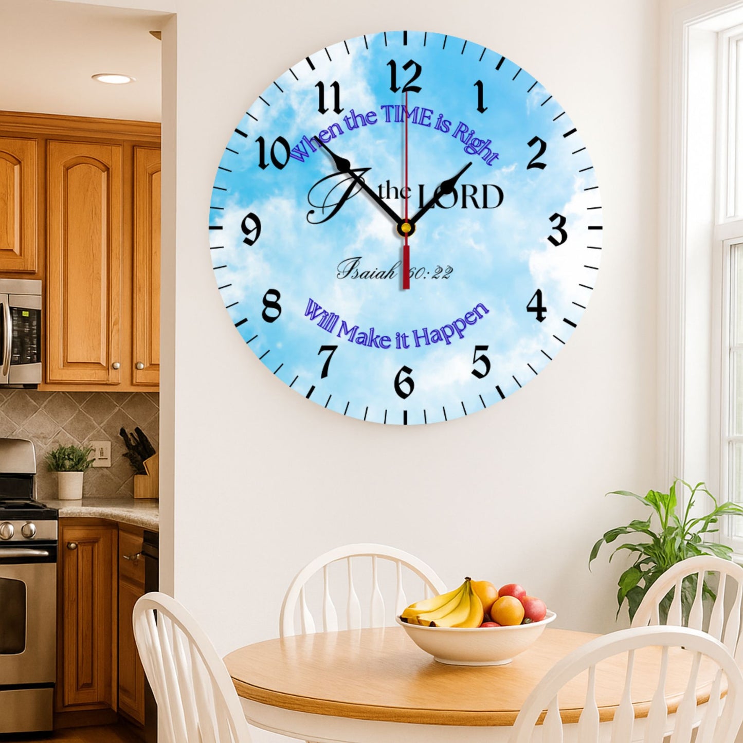 Christian Wall Clock | Isaiah 60:22 Scripture Home & Faith Gift