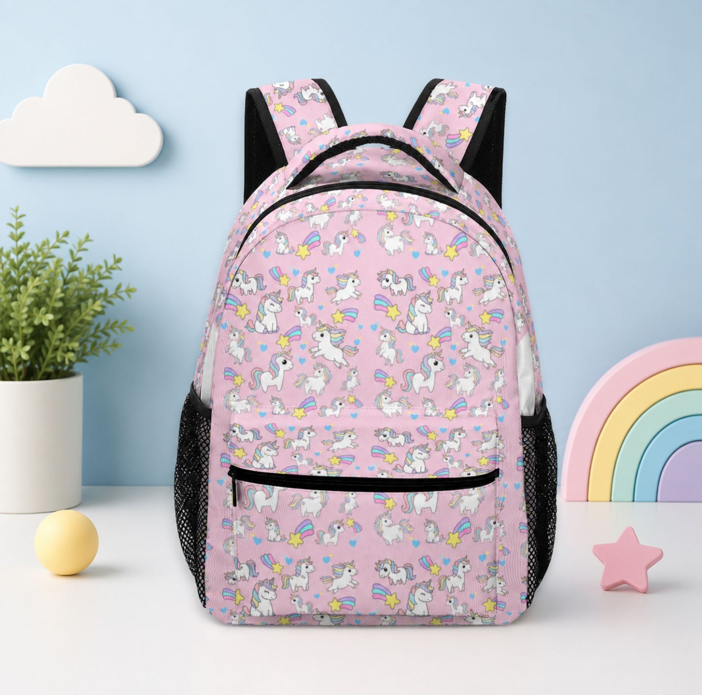 AOP Unicorn Children's Backpack – Cute School Bag for Kids