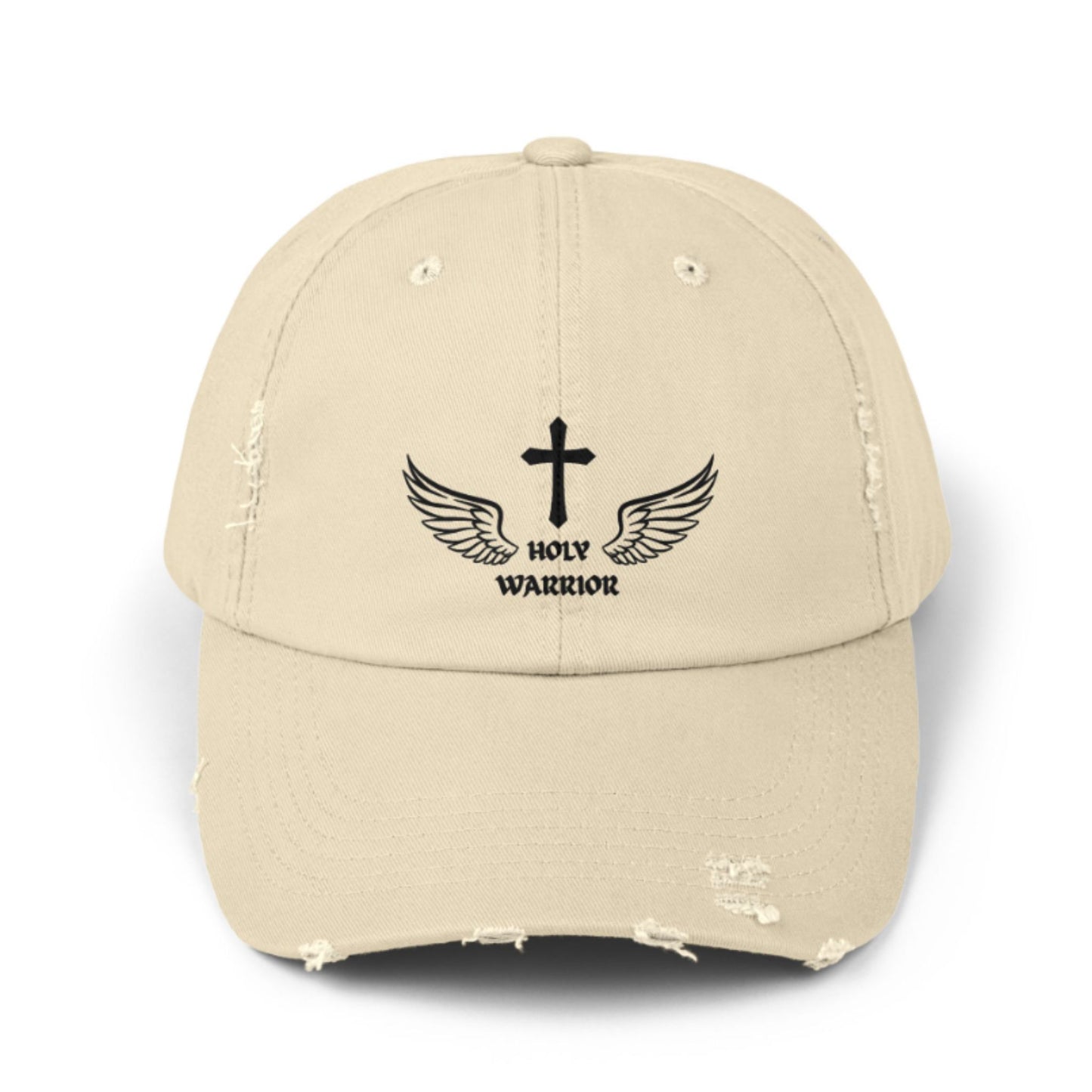 Holy Warrior Distressed Cap - Casual Hat for Faith Lovers
