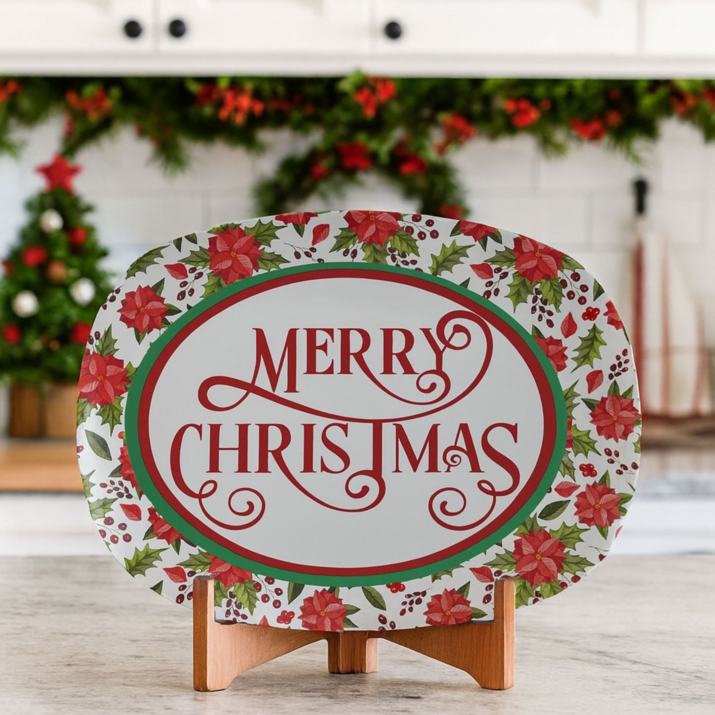 Merry Christmas Serving Tray – Festive Holiday Platter