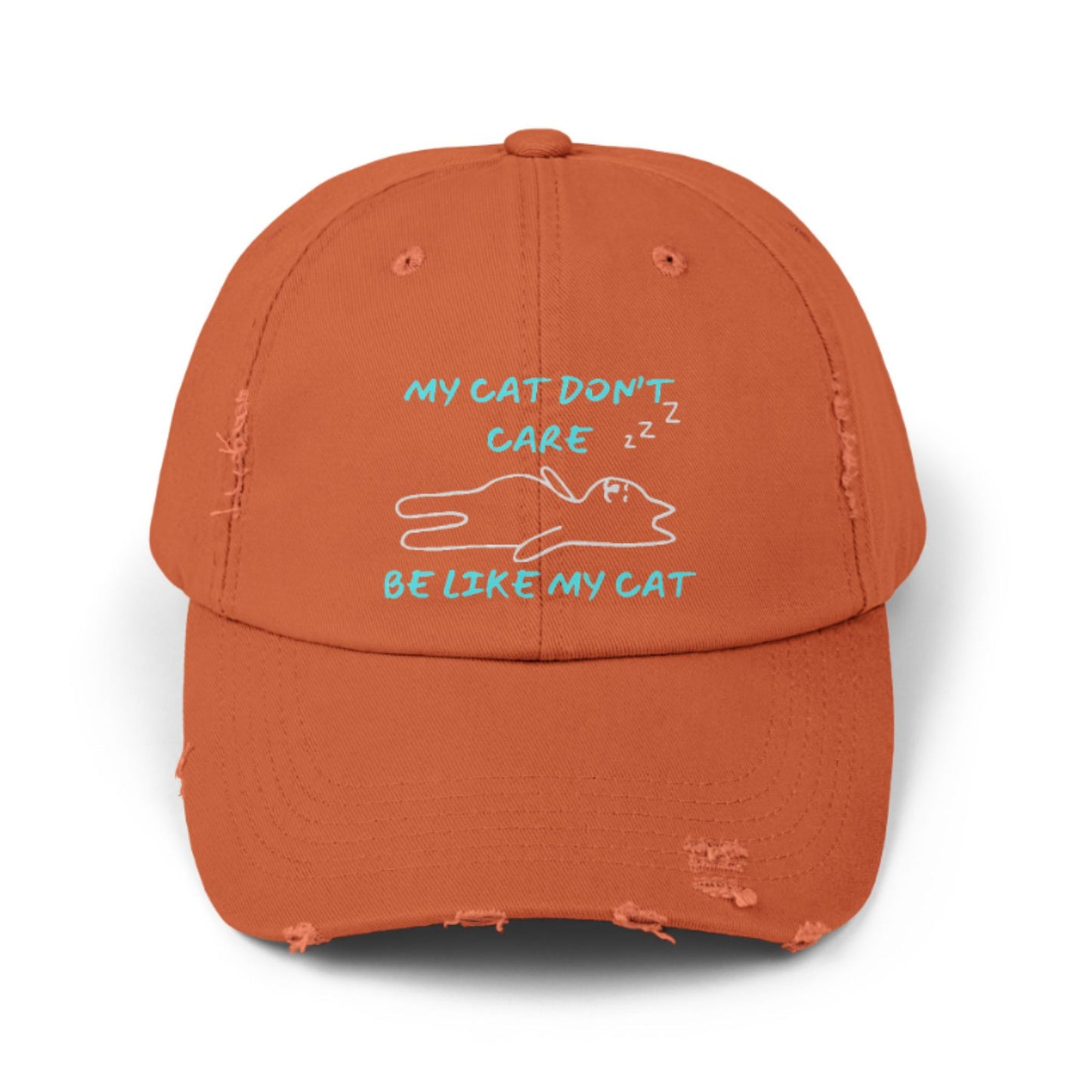Distressed Unisex Baseball Cap- Cat Lovers Gifts