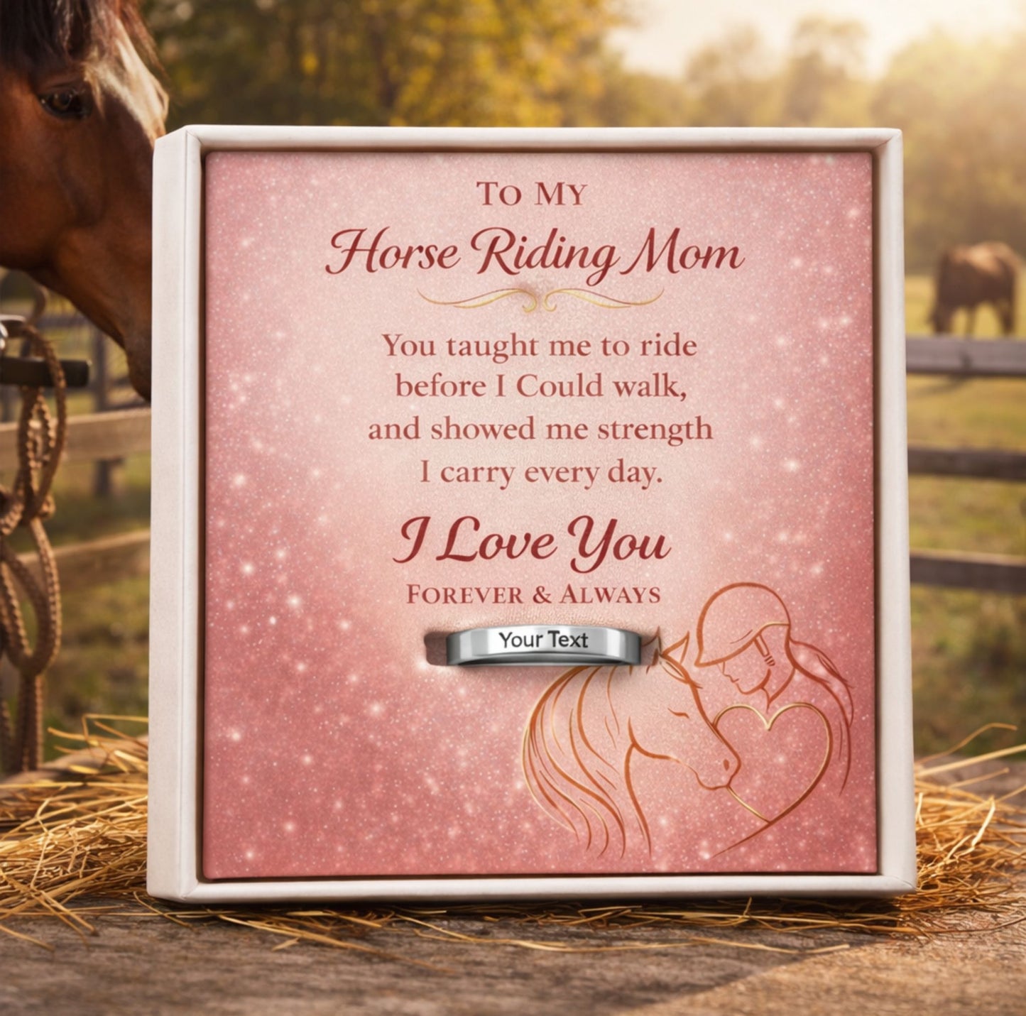 Personalized Horse Mom  Ring