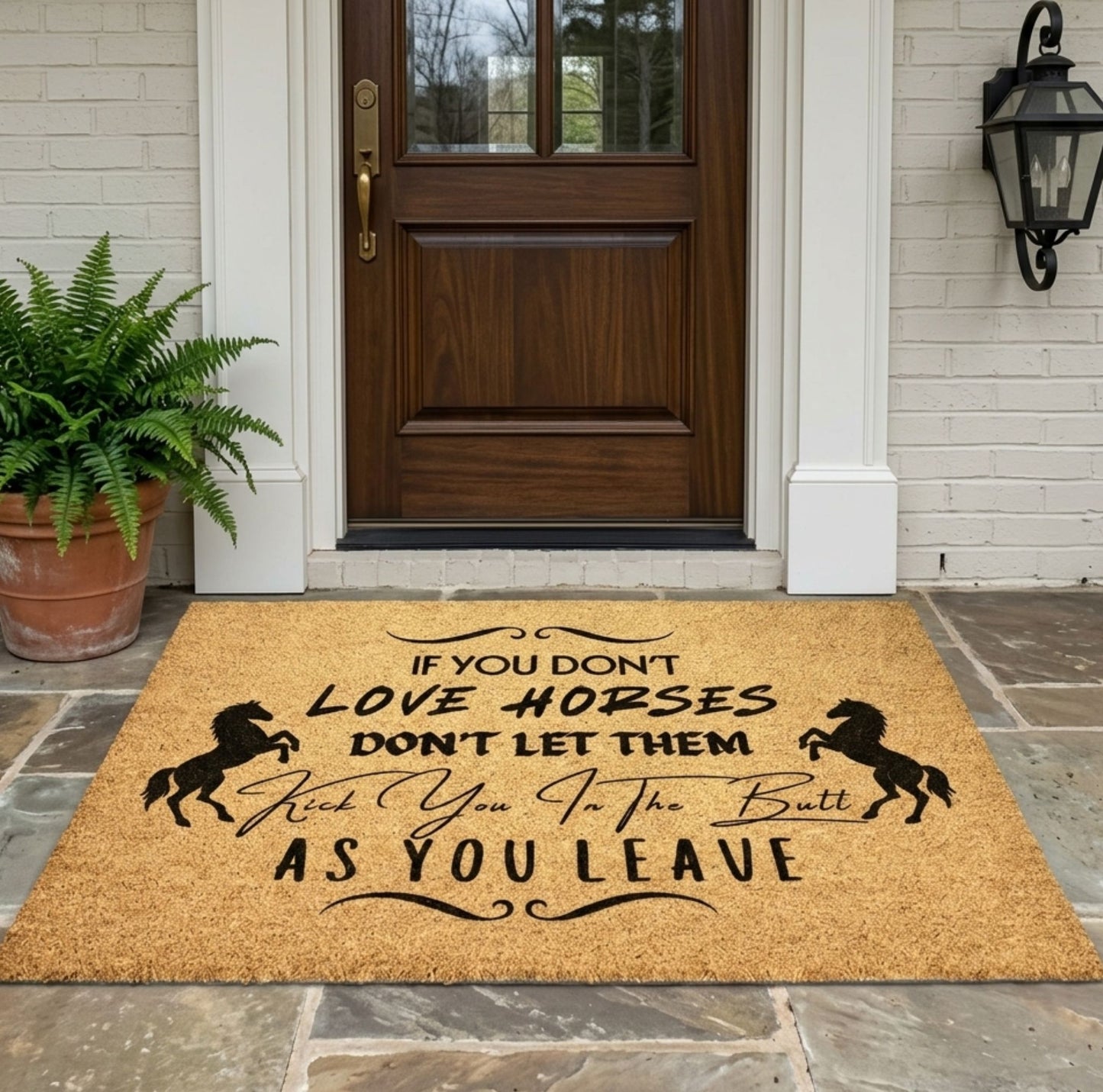 Funny Horse Doormat Gift for Horse Lovers Farmhouse Entry Rug