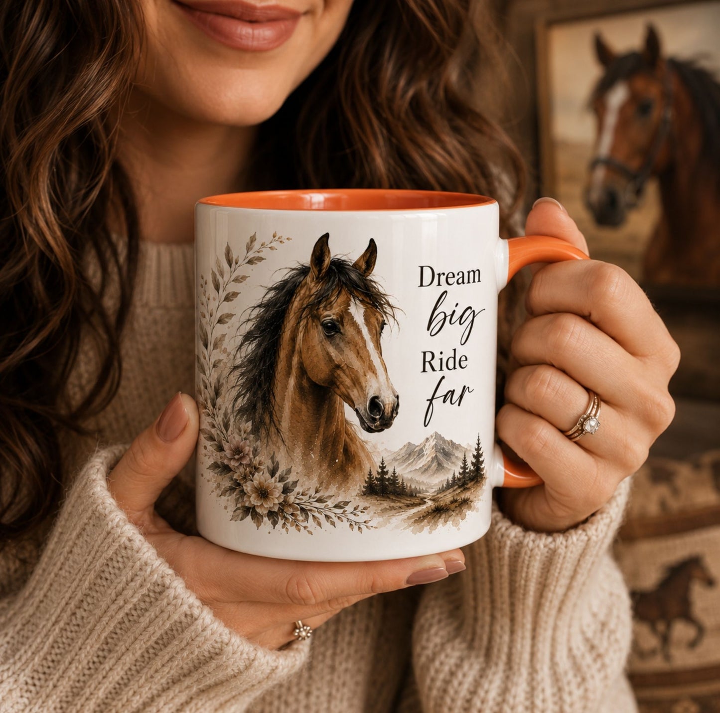 Dream Big Ride Far Horse Mug – Western Equestrian Coffee Cup