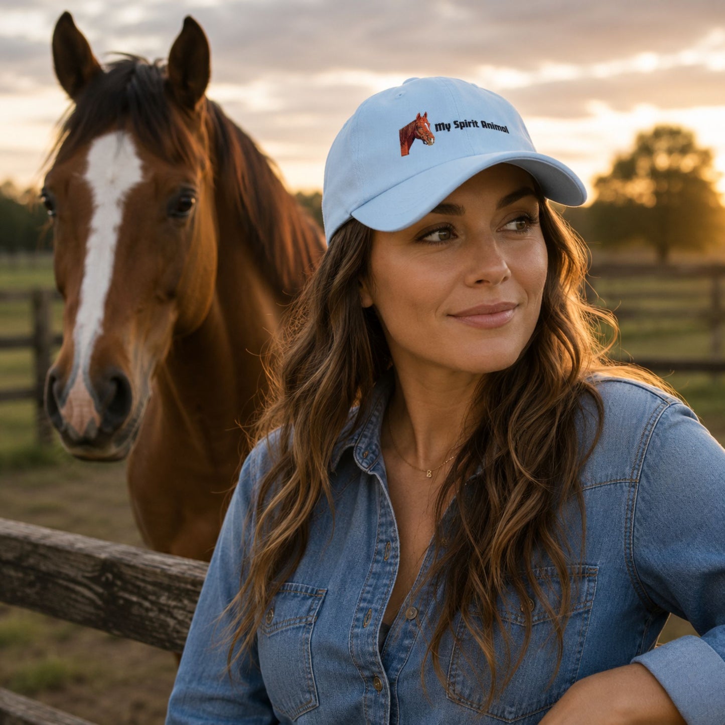 My Spirit Animal Horse Dad Cap — Embroidered Casual Baseball Hat