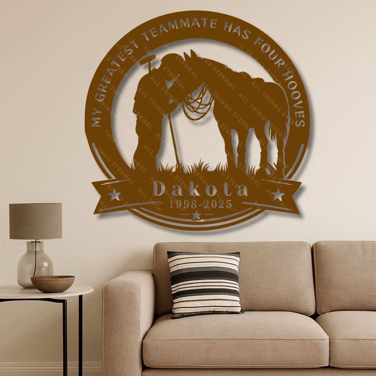 Personalized Polo Player Horse Memorial Metal Sign – Gift for Polo Players