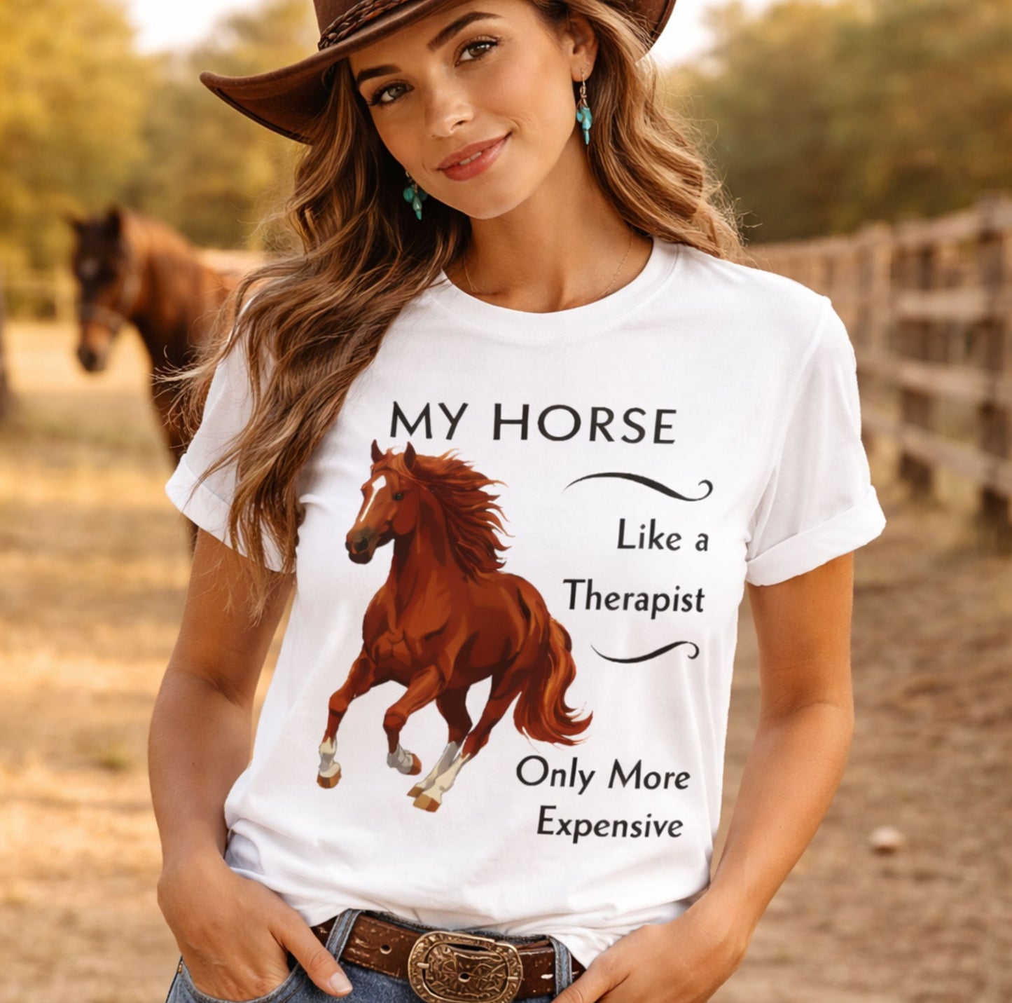 My Horse Is My Therapist T-Shirt – Funny Horse Lover Tee
