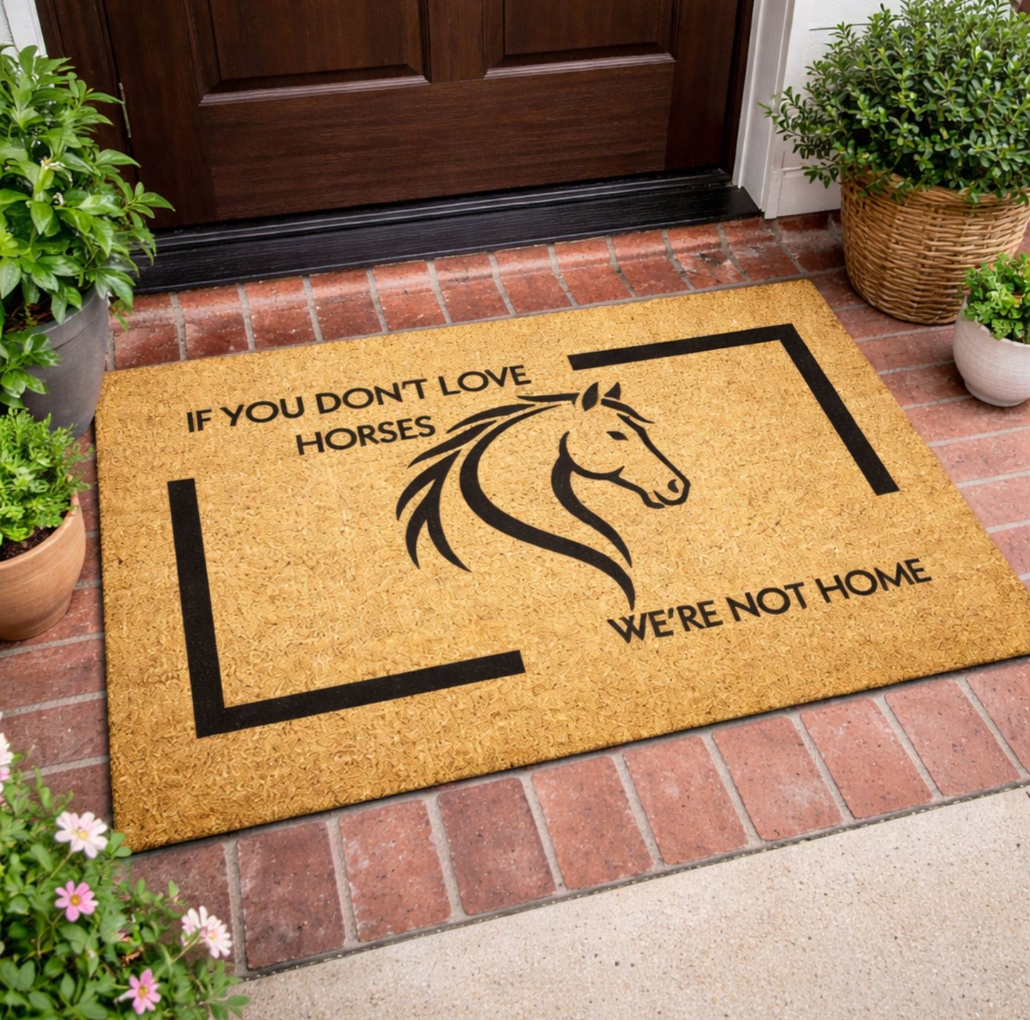 Funny Horse Lover Doormat – If You Don’t Love Horses We’re Not Home