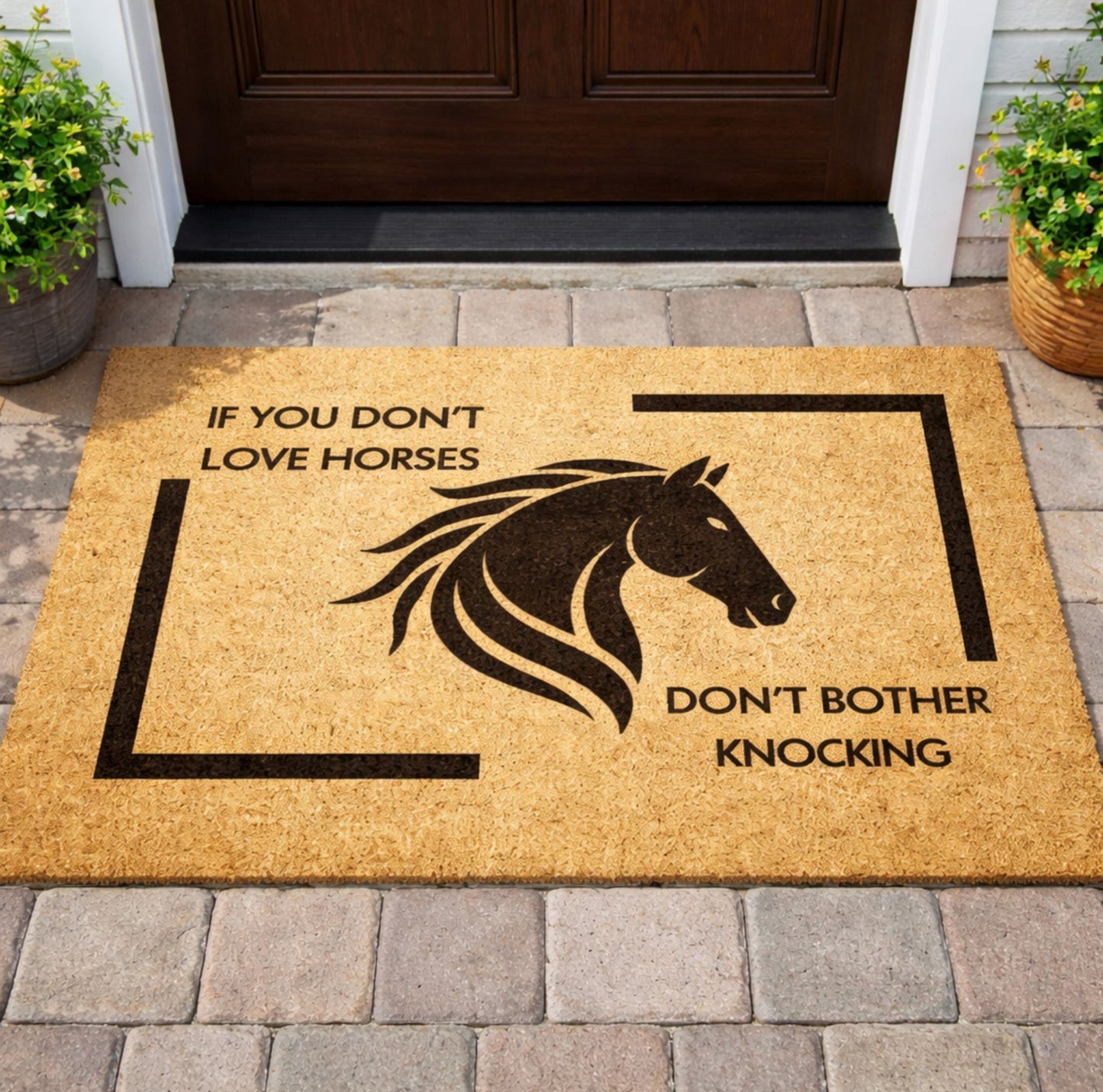 Funny Horse Welcome Doormat - If You Don’t Love Horses Don’t Knock Horse Lover  Mat
