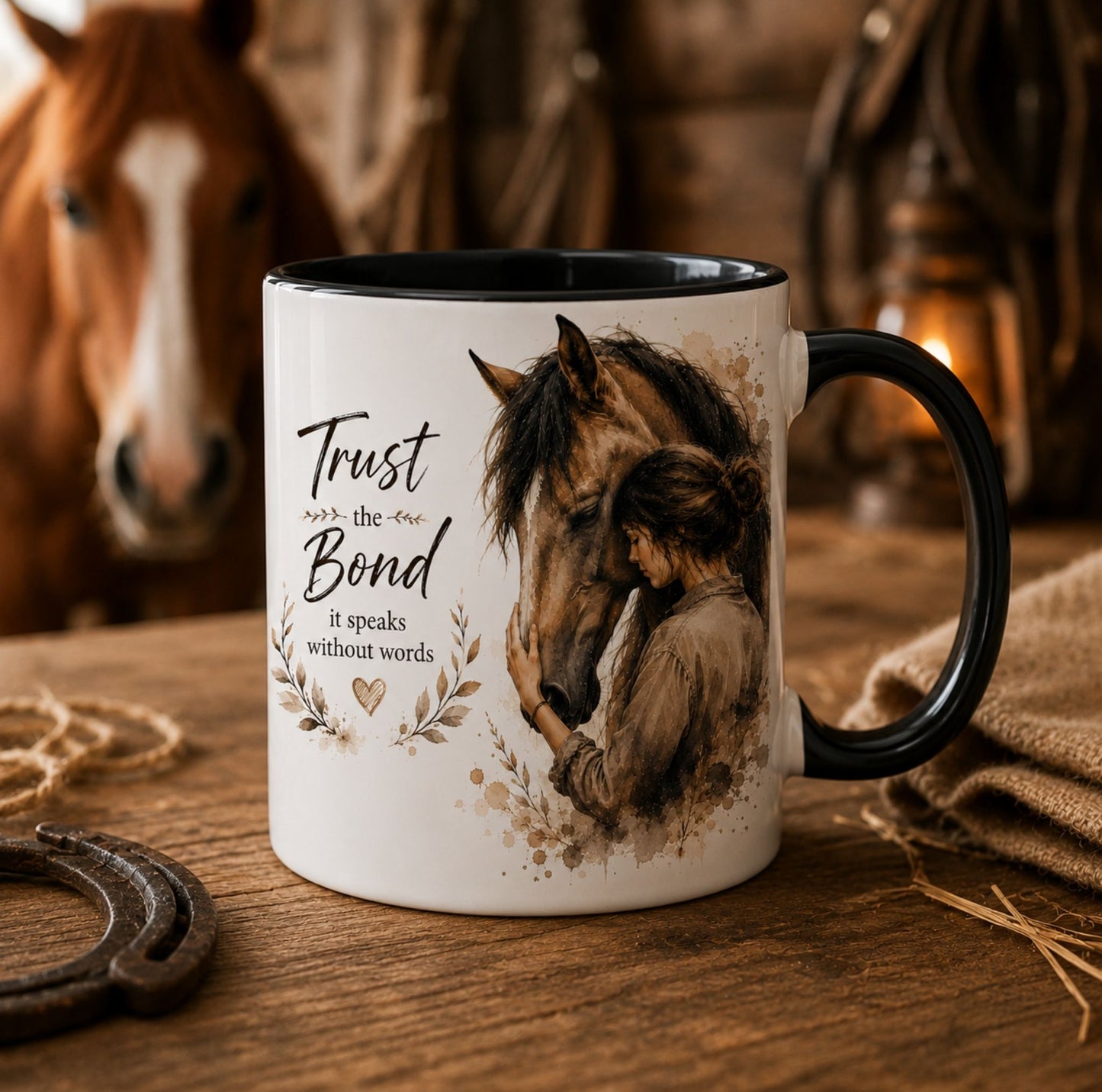 Trust the Bond Horse Mug – Equestrian Coffee Cup for Horse Lovers Mom