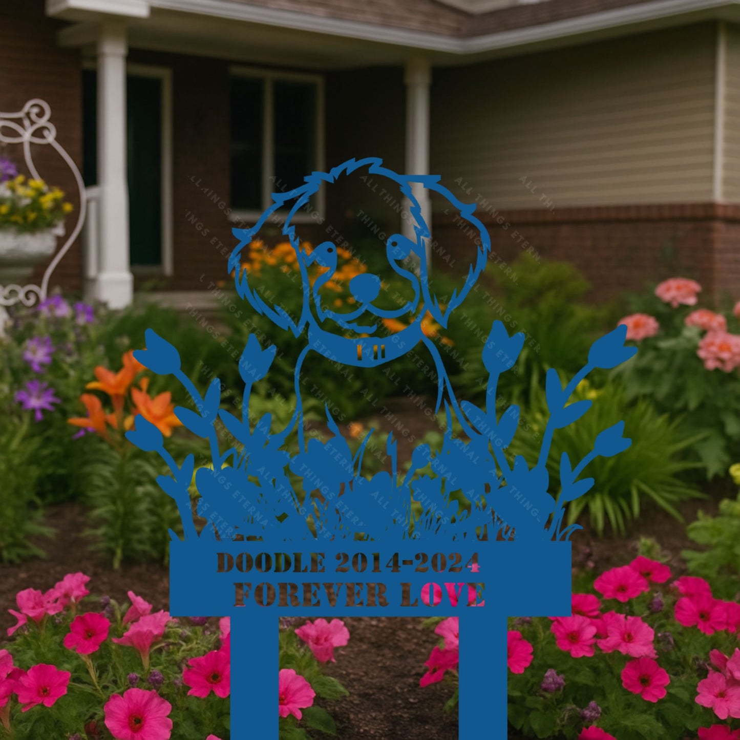 Custom Dog Memorial Sign: Personalized Pet Grave Marker, Outdoor Tribute