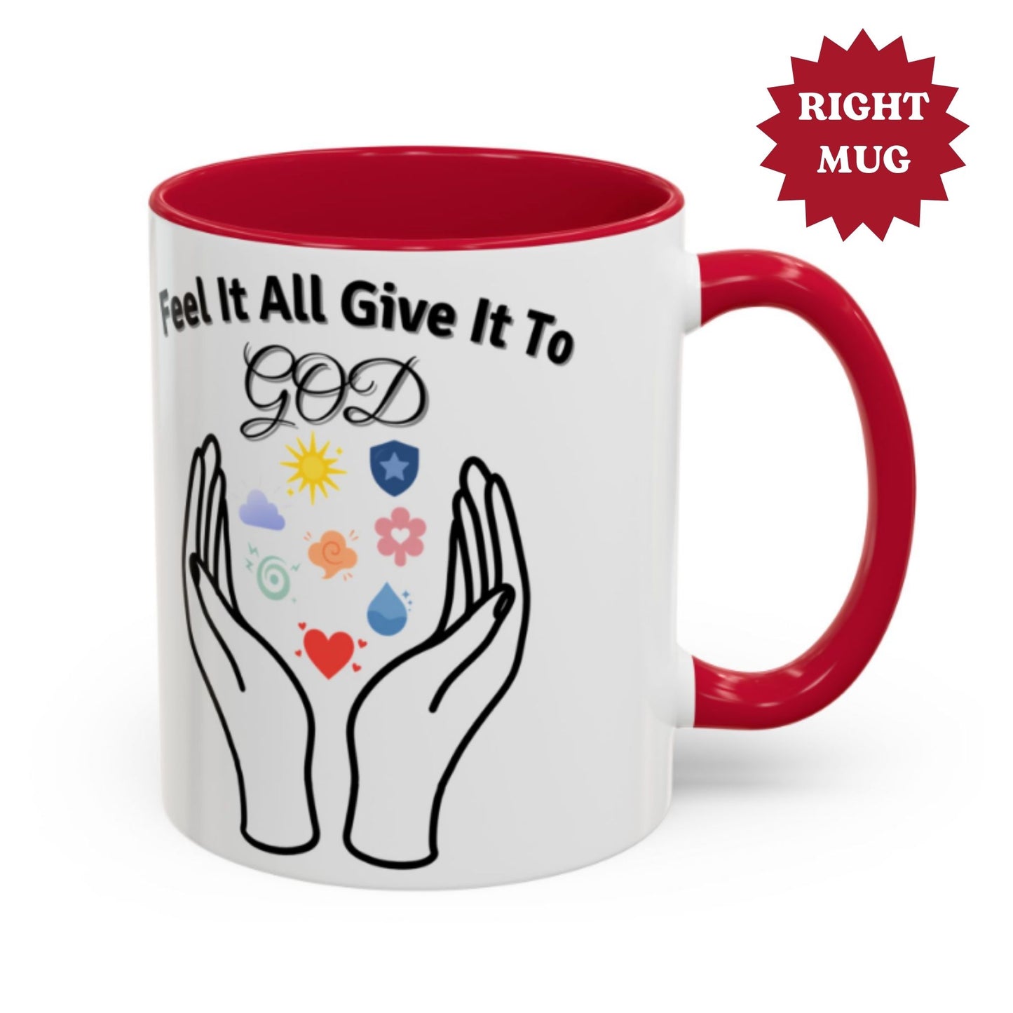 Christian Faith Two-Tone Coffee Mug 11oz – Inspirational Symbol Gifts