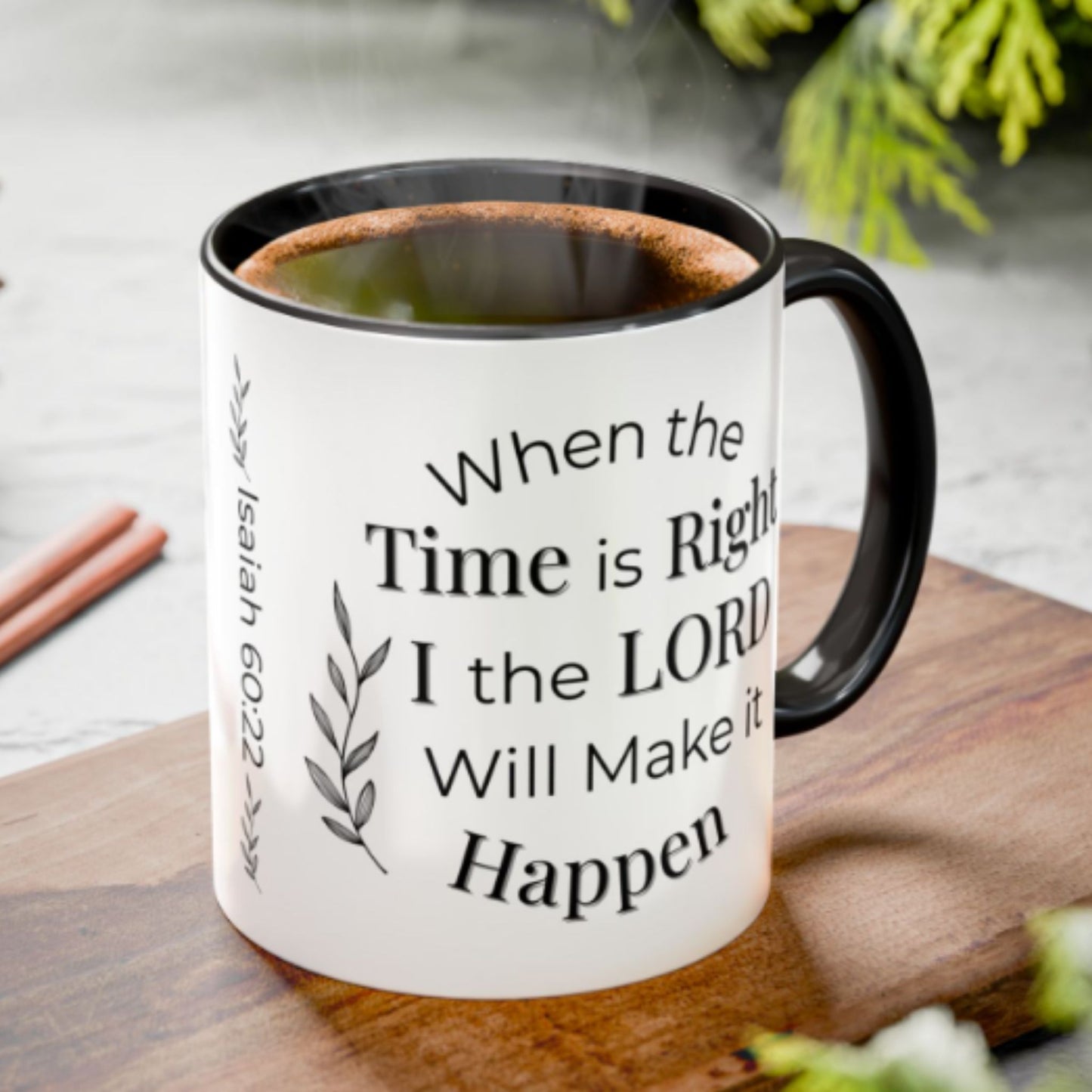 Isaiah 60:22 Bible Verse Mug – Two-Tone Christian Coffee Gift