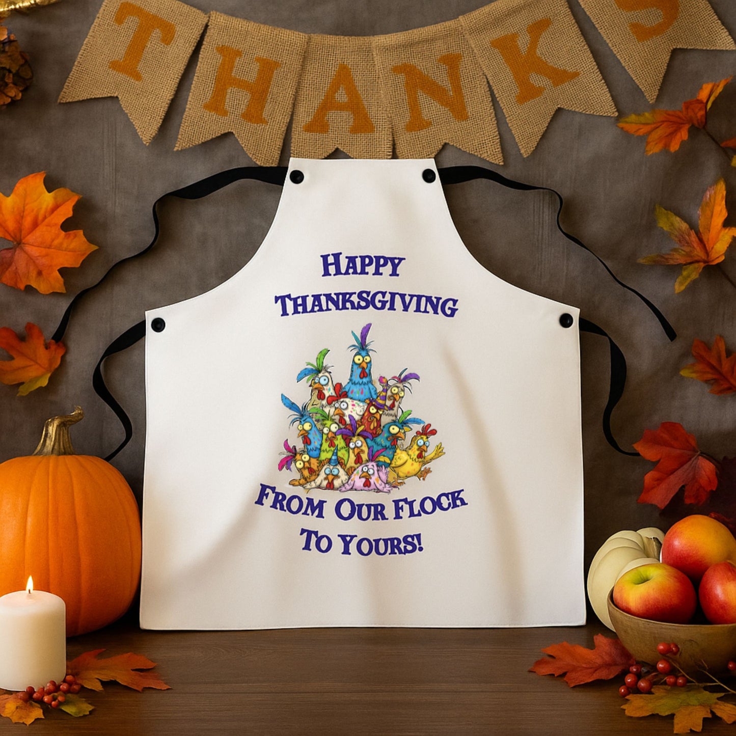 Happy Thanksgiving Apron | Funny Fall Cooking & Baking Gift