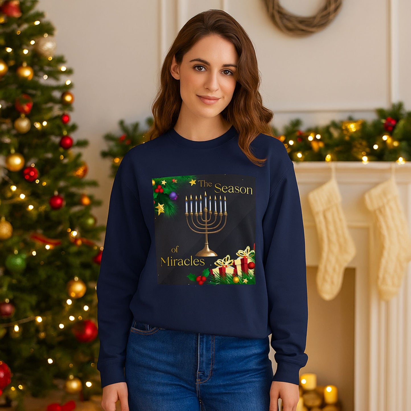 Season of Miracles Sweatshirt | Hanukkah & Christmas Unisex Sweatshirt
