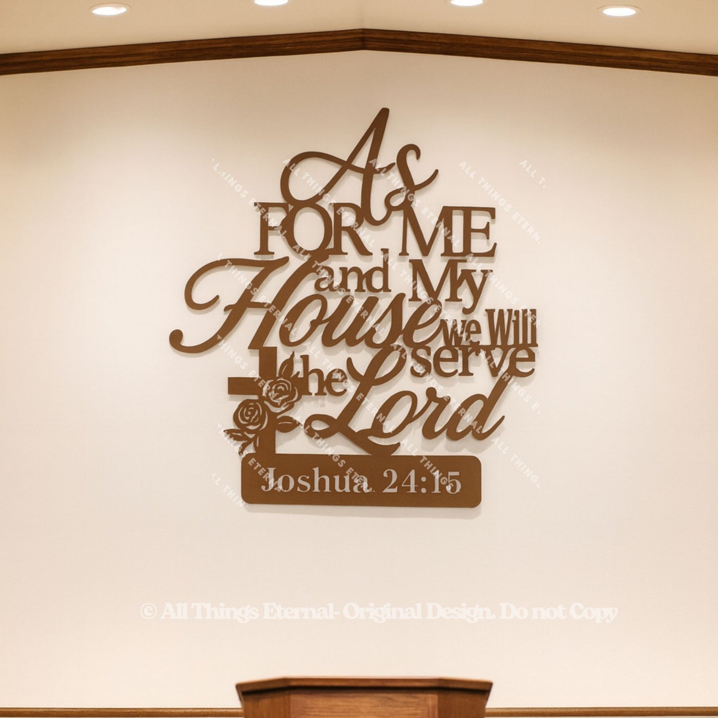 Joshua 24:15 Wall Art | As for Me & My House We Will Serve the Lord