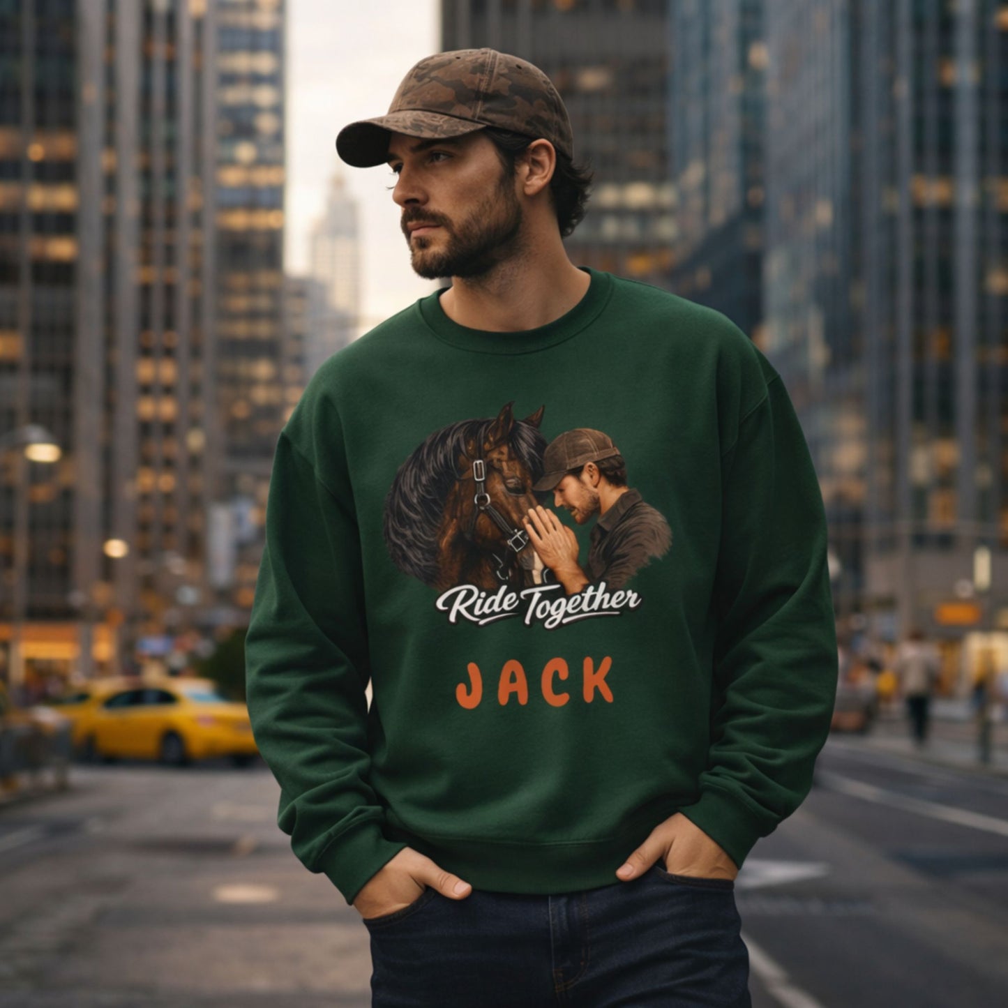 Personalized Ride Together Horse Sweatshirt for Men