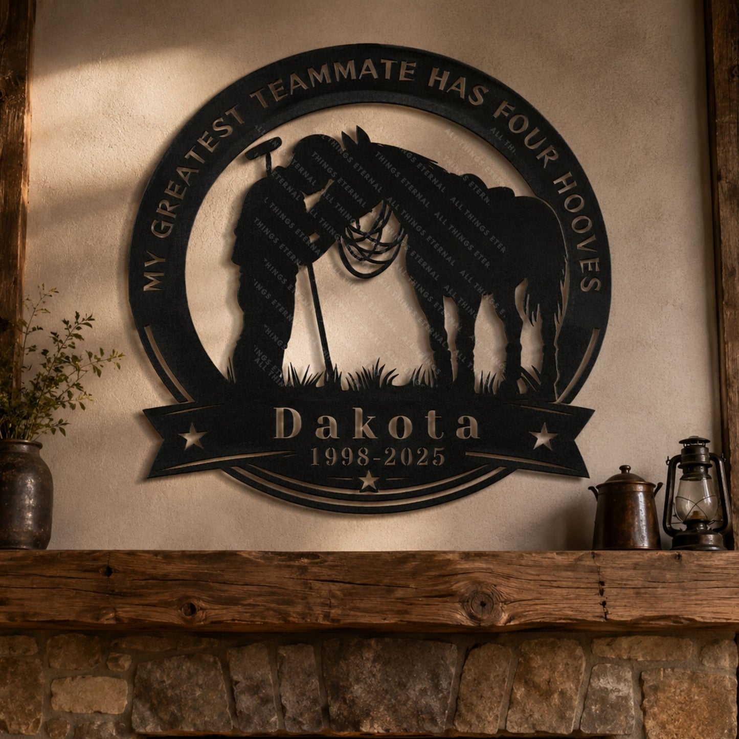 Personalized Polo Player Horse Memorial Metal Sign – Gift for Polo Players