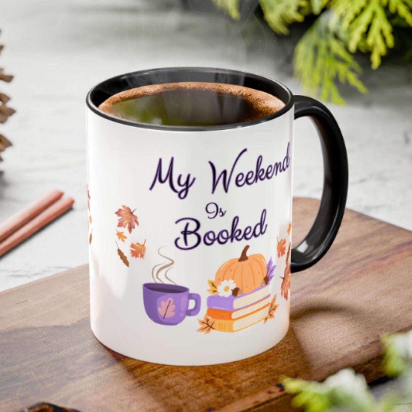 Cozy Fall Mug for Book Lovers – Autumn Reading Gift Coffee Tea Cup