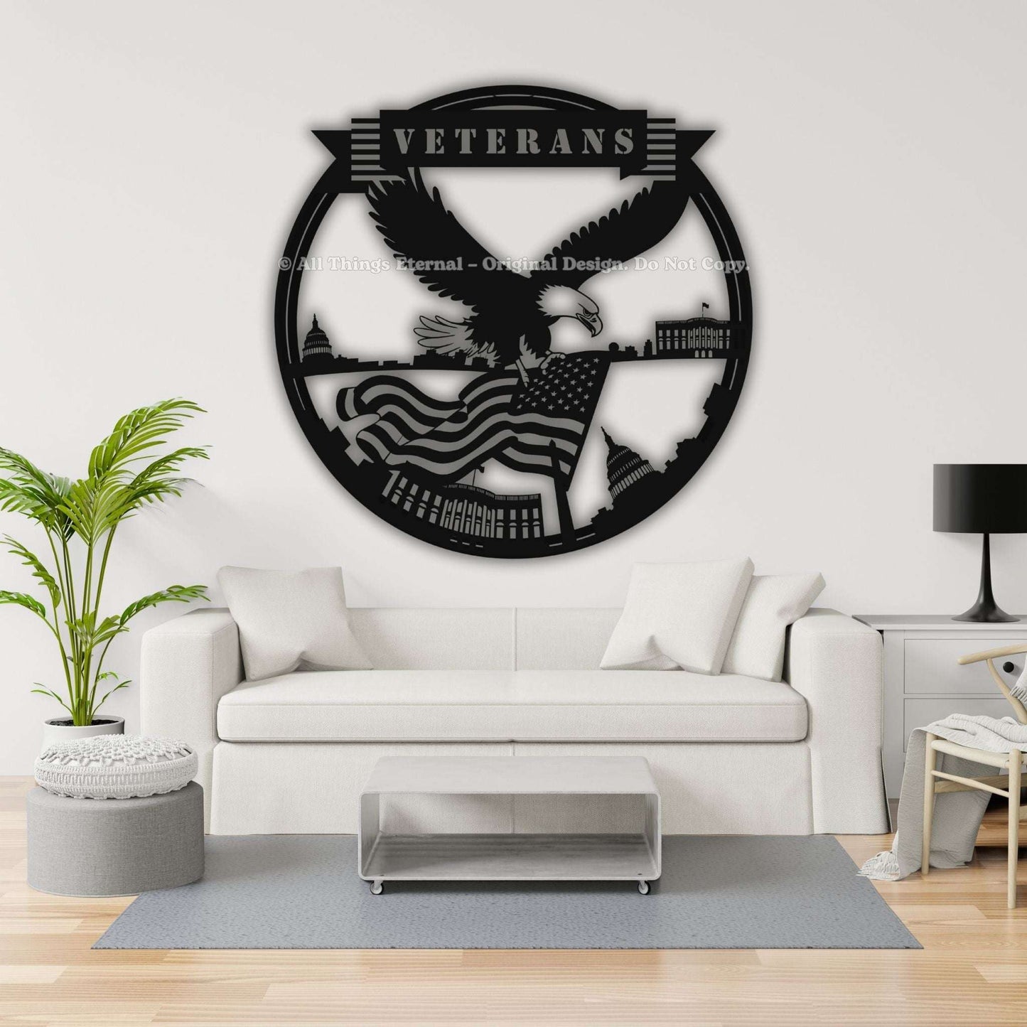 Custom Name Veterans Metal Wall   Hanging Art  Sign-Veterans Day Gift