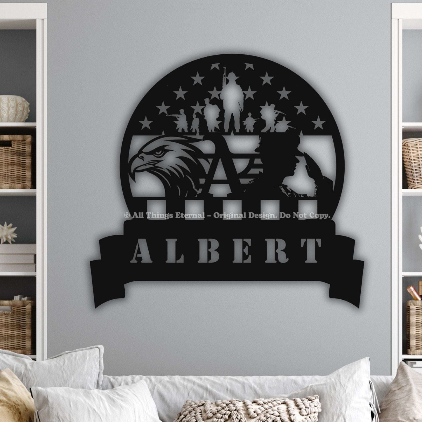 Personalized Wall Art – Independence Day Gifts for US Veterans