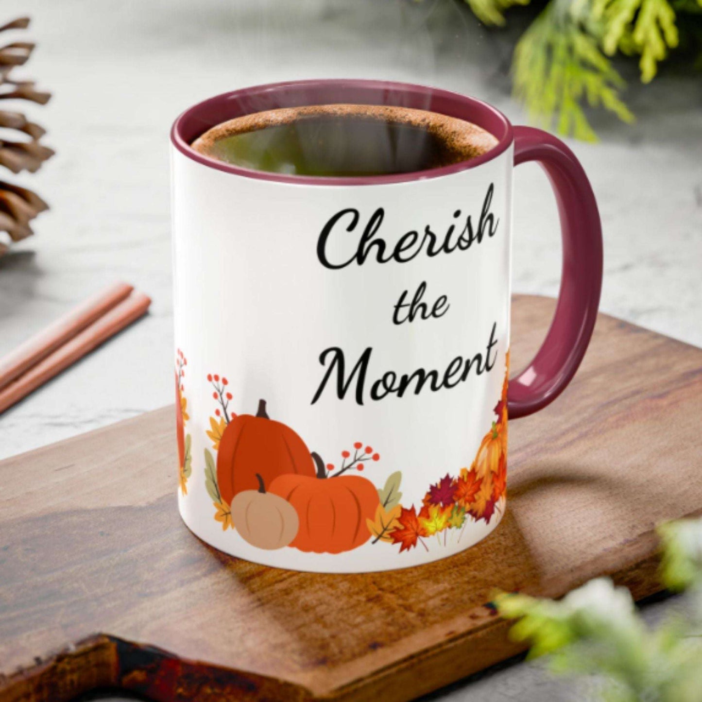 Thanksgiving Pumpkin Coffee Mug – Inspirational Fall Gift for Coffee Lovers