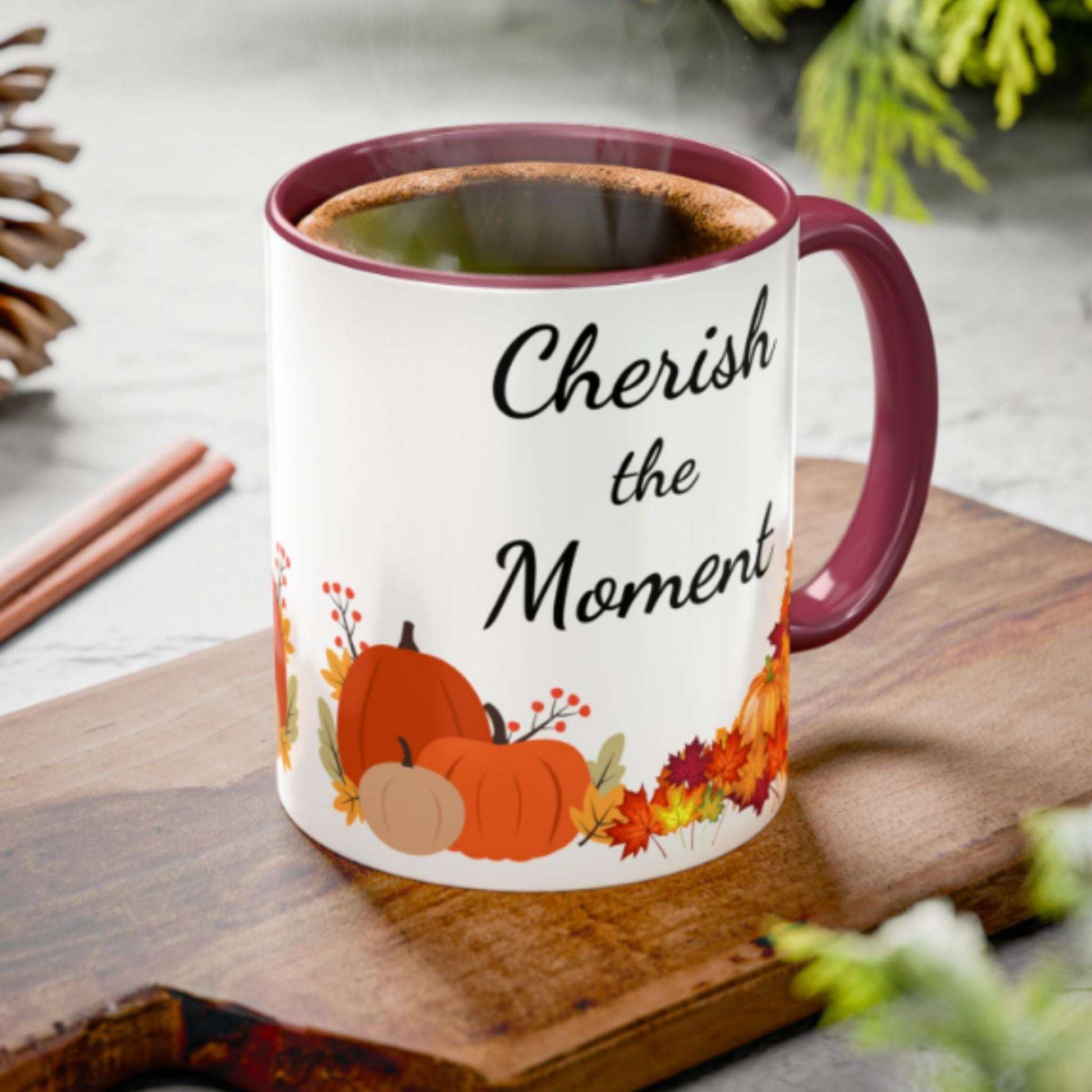 Thanksgiving Pumpkin Coffee Mug – Inspirational Fall Gift for Coffee Lovers