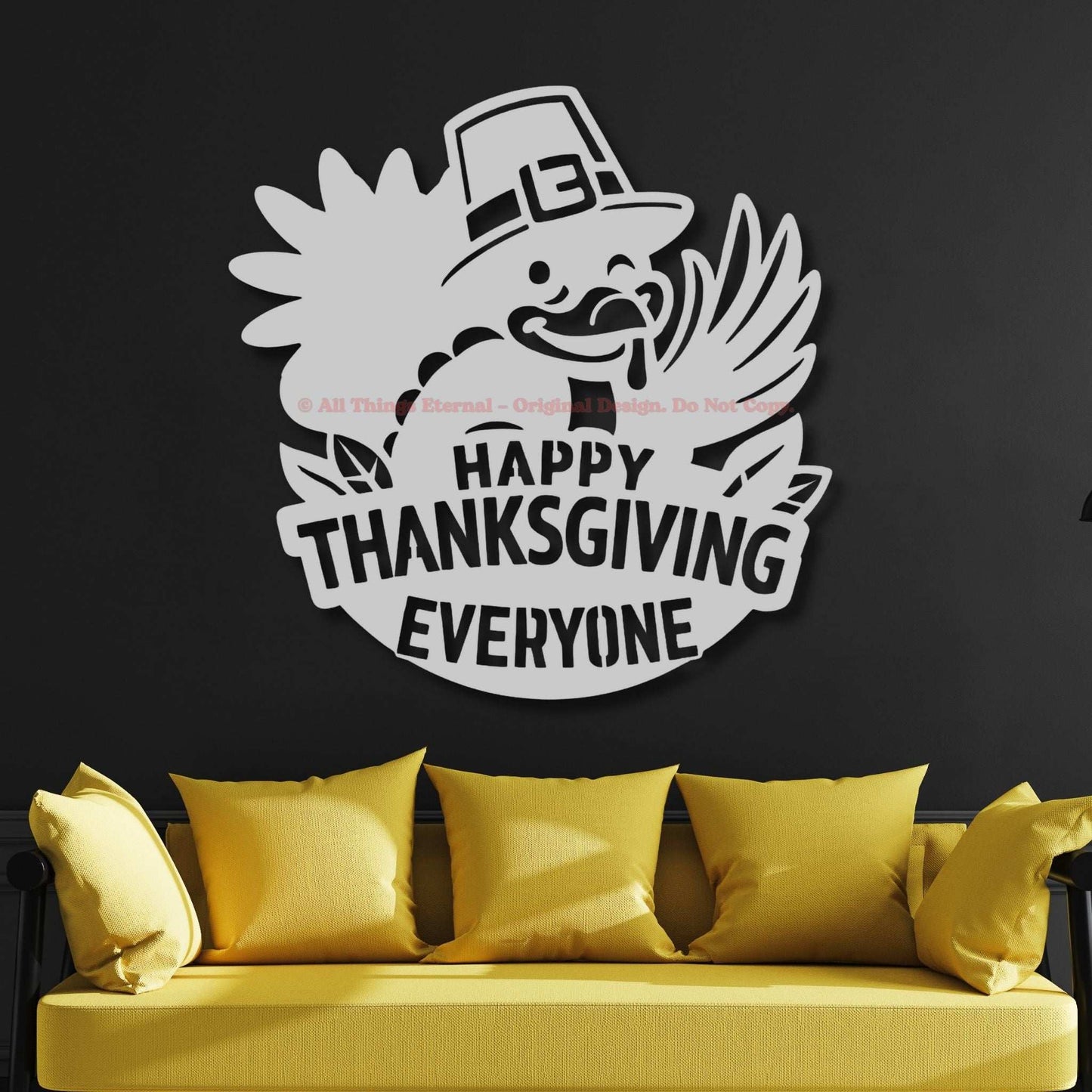 Thanksgiving Turkey Metal Sign - Wall Art for Home