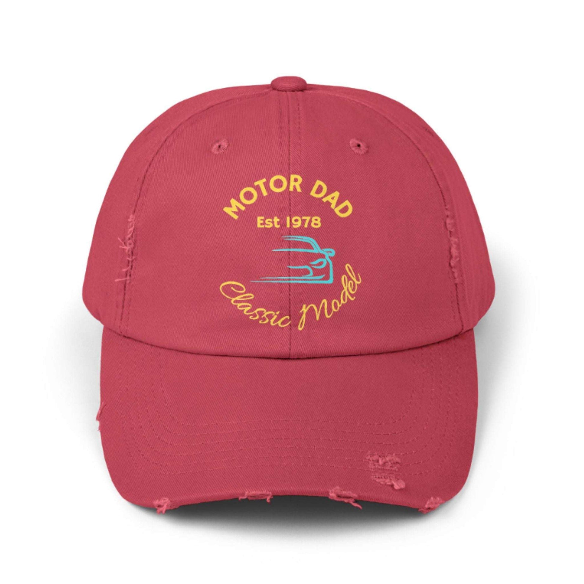 Motor Dad Baseball Cap – Personalized Vintage Distressed Hat Gift