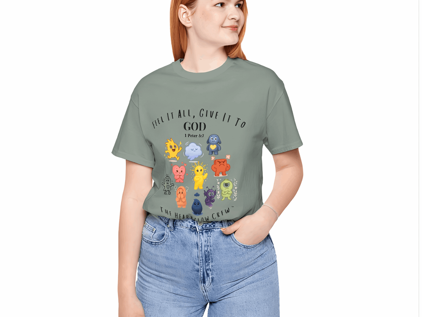 The Heartglow Crew™ Faith T-Shirt – Christian Emotional Characters Tee for Kids, Teens & Adults