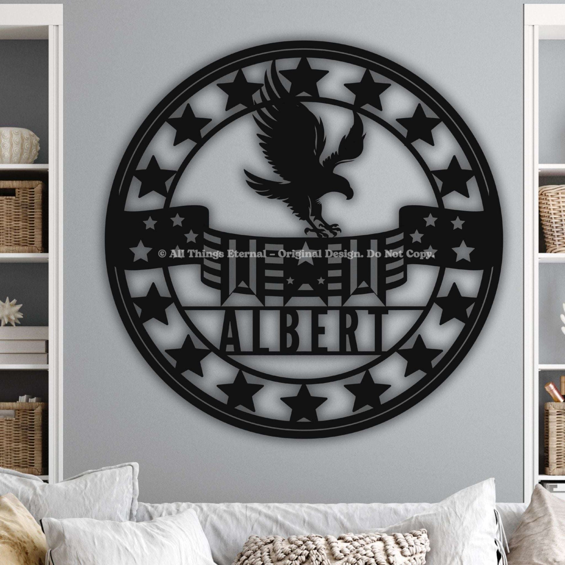 Custom Patriotic Metal Sign- Military Gifts Decor