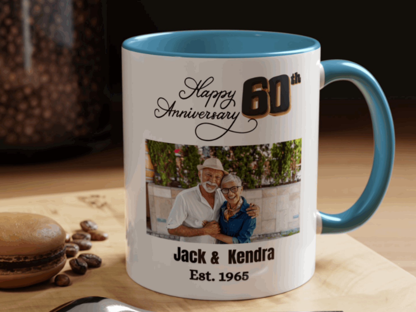 Custom 60th Anniversary Photo Mug Wedding Gifts