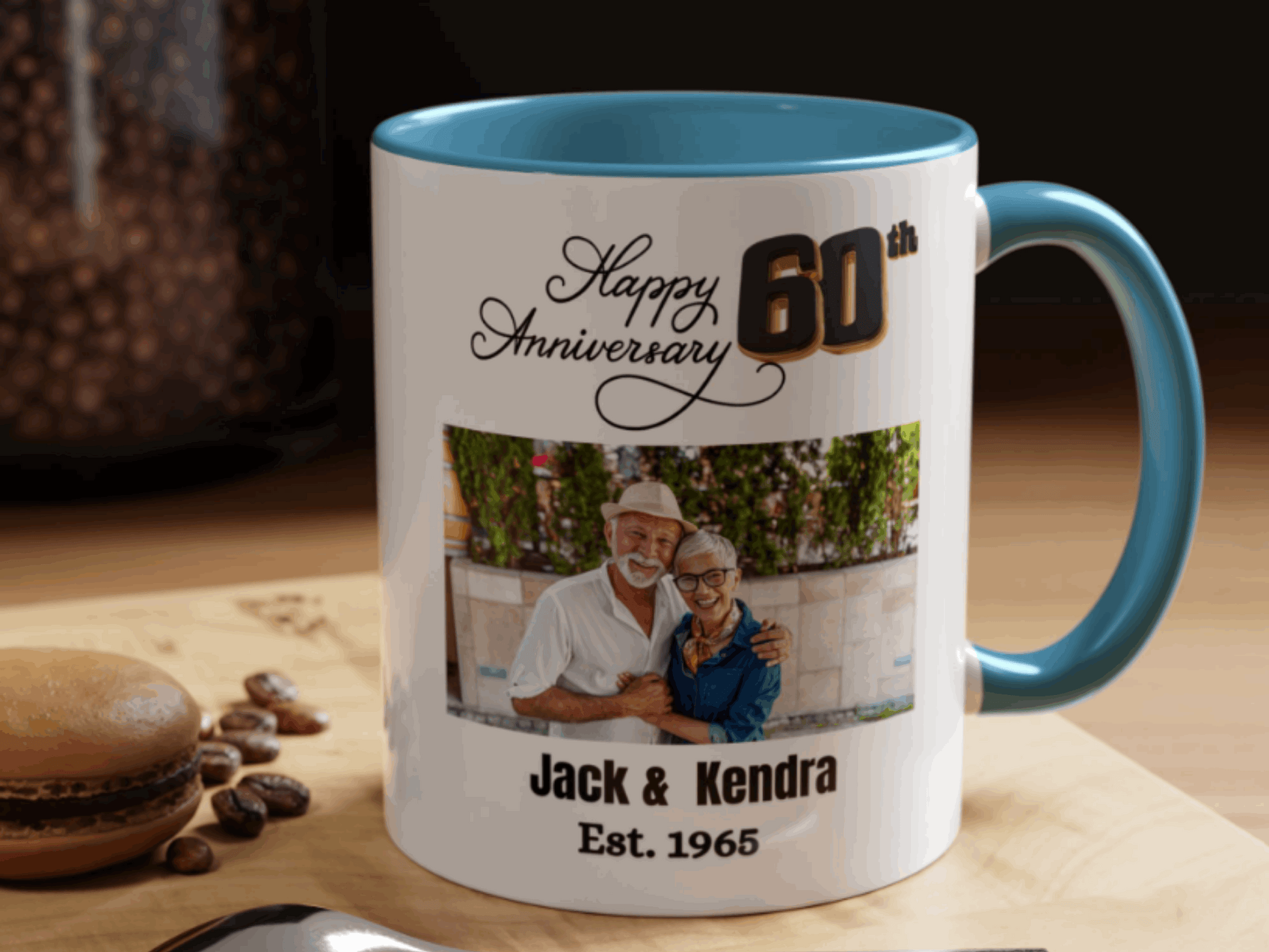 Custom 60th Anniversary Photo Mug Wedding Gifts