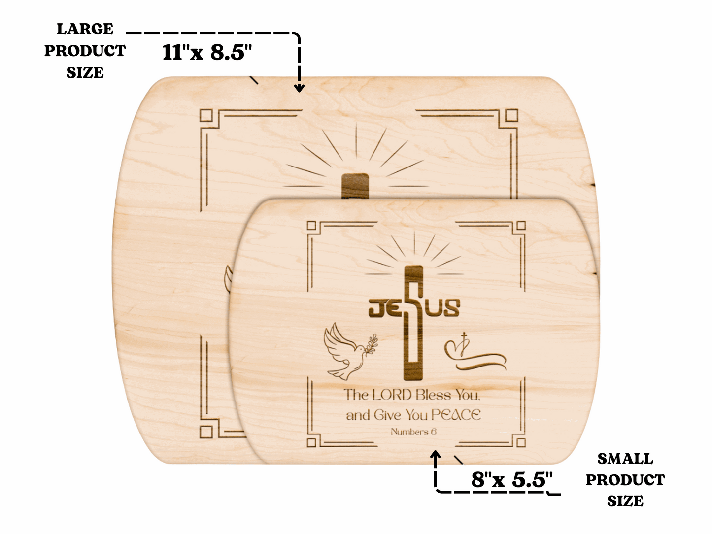 Beautiful Christian Cutting Board- Religious Gift for Housewarming, Wedding, or Pastor